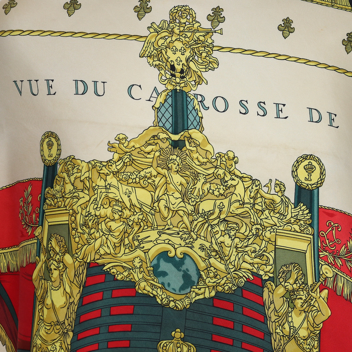 Hermès Vue du Carrosse de La Galère La Réale Silk Scarf