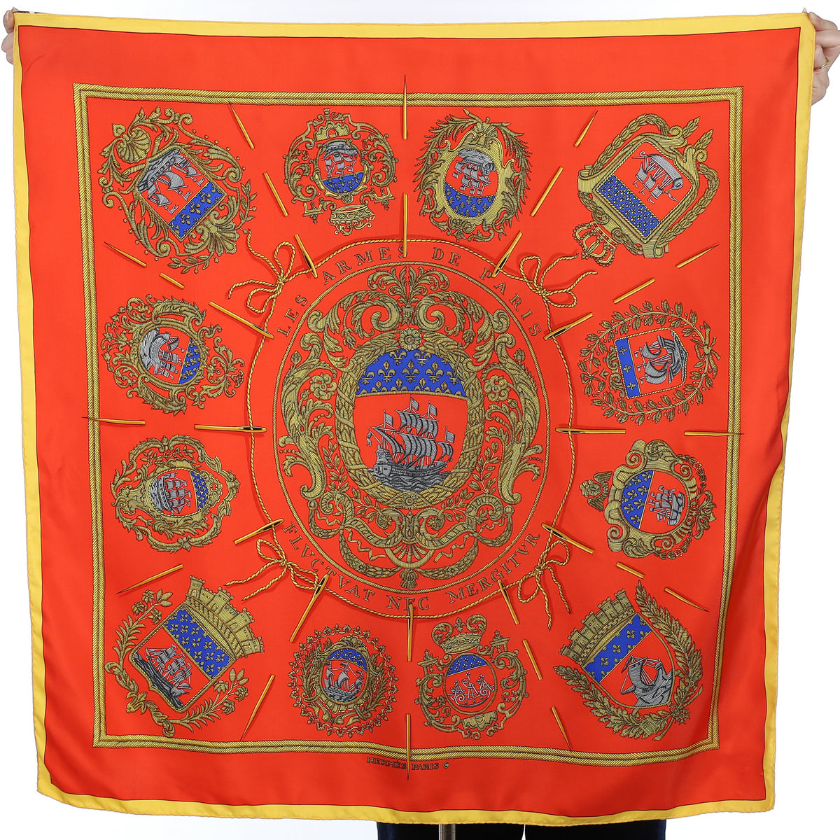 Hermès Les Armes De Paris Silk Scarf