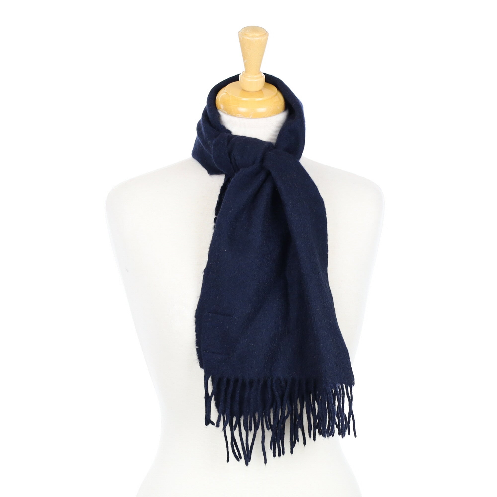 Dark Navy Cashmere Woven Scarf