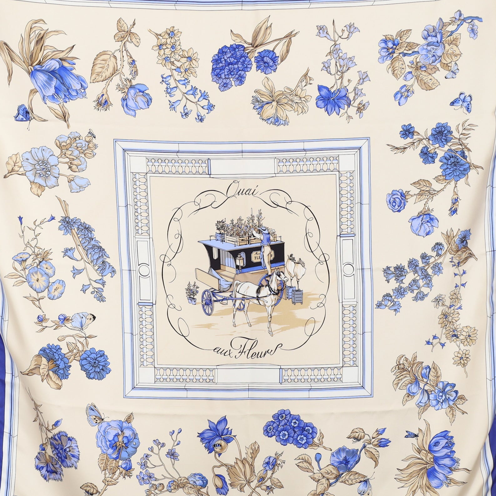 Hermès Quai aux Fleurs Silk Scarf