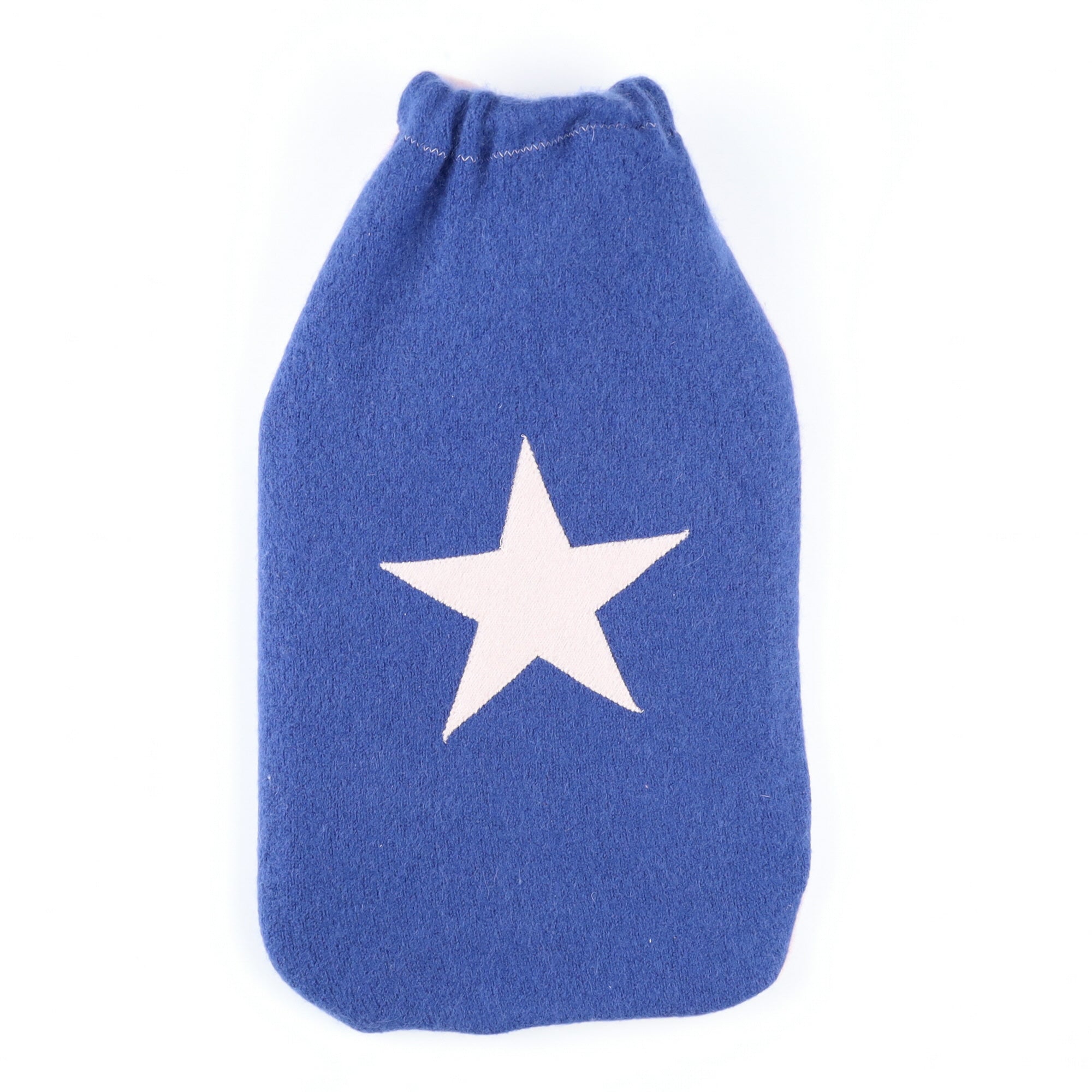 Deep Blue and Ice Pink Star Cashmere Large Hot Water Bottle