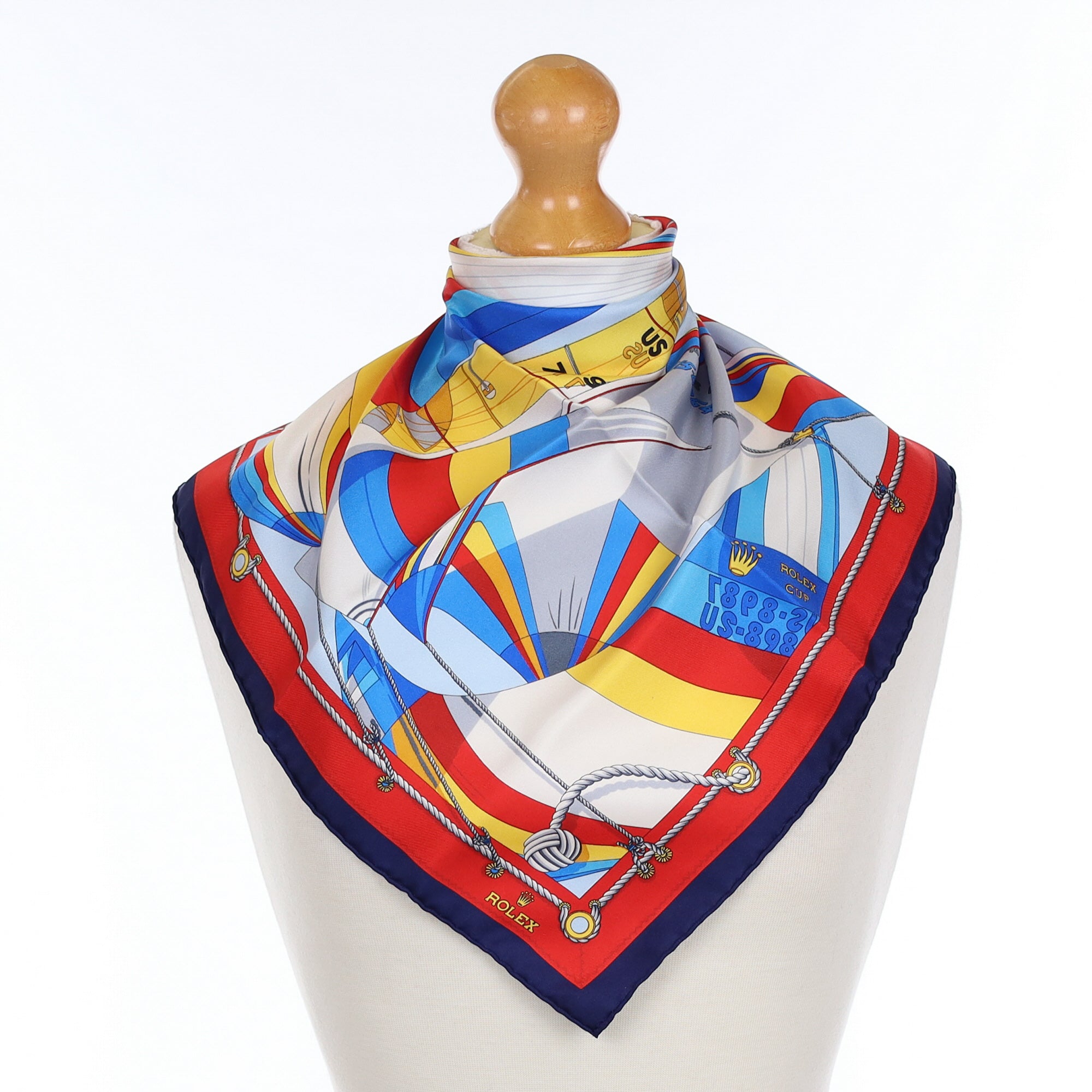 Brand New Boxed Nautical Themed Rolex Silk Scarf