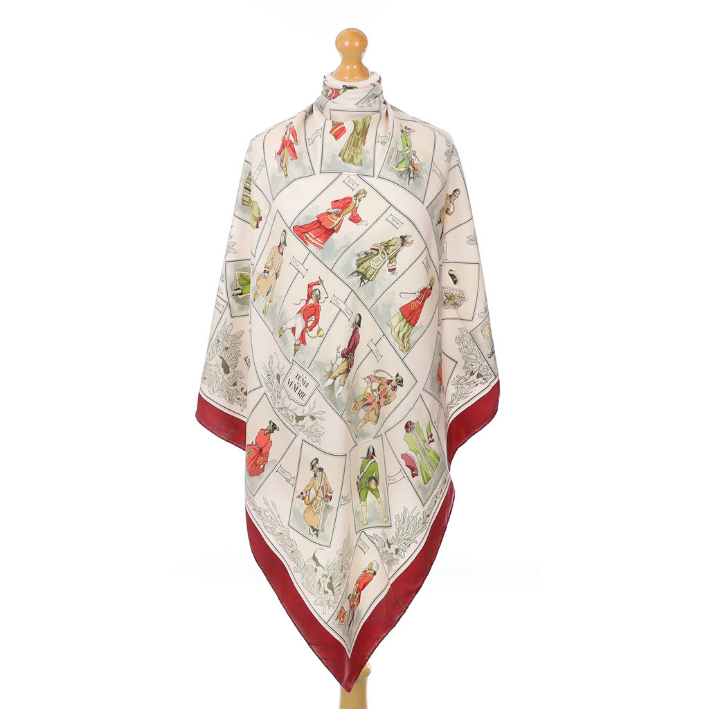 Rare Hermès La Tenue de Vénerie Silk Scarf