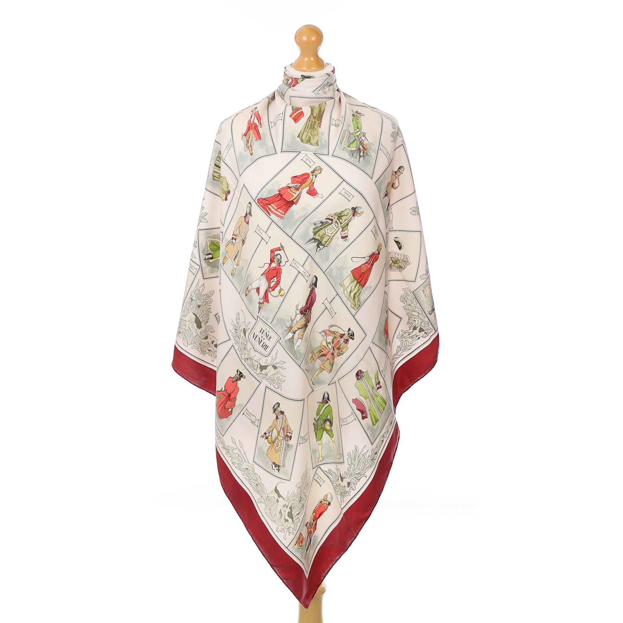 Rare Hermès La Tenue de Vénerie Silk Scarf