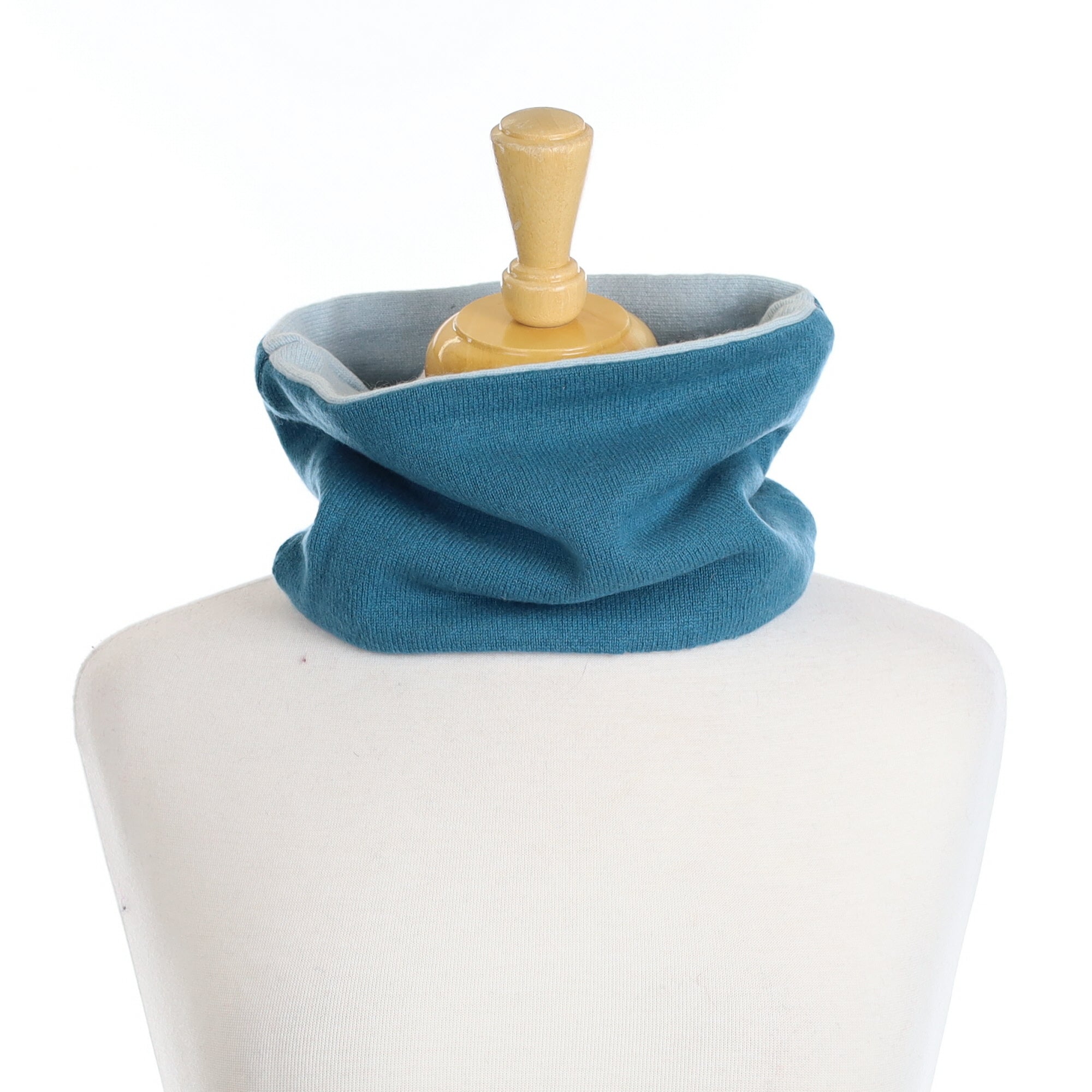 Deep Aqua and Powder Blue Neck Warmer