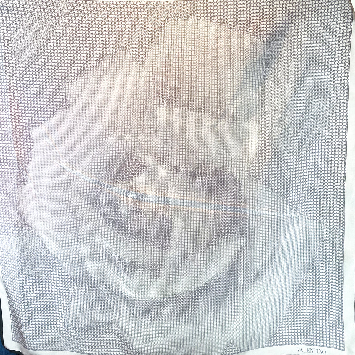 Subtle Valentino Designer Silk Scarf