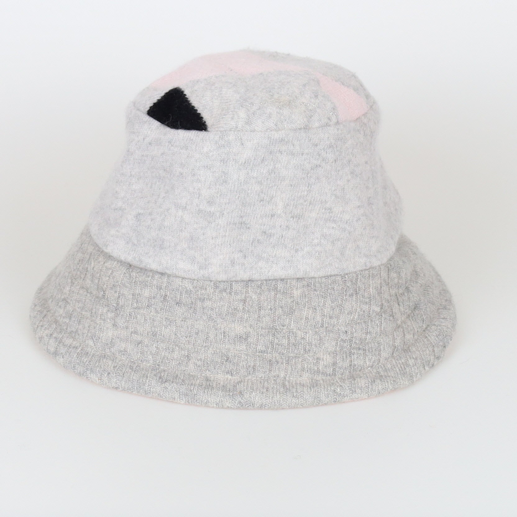 Carnation Pink Argyle Reversible Cashmere Bucket Hat Medium