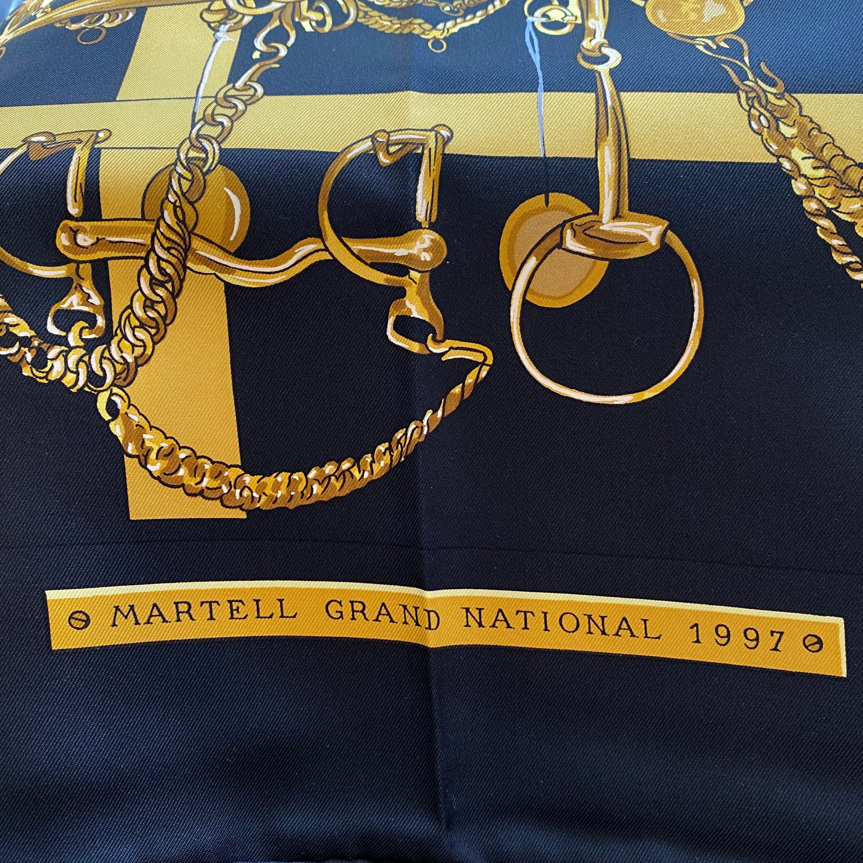Brand New Boxed Hermès Mors & Filets Grand National 1997 Silk Scarf Quite Rare