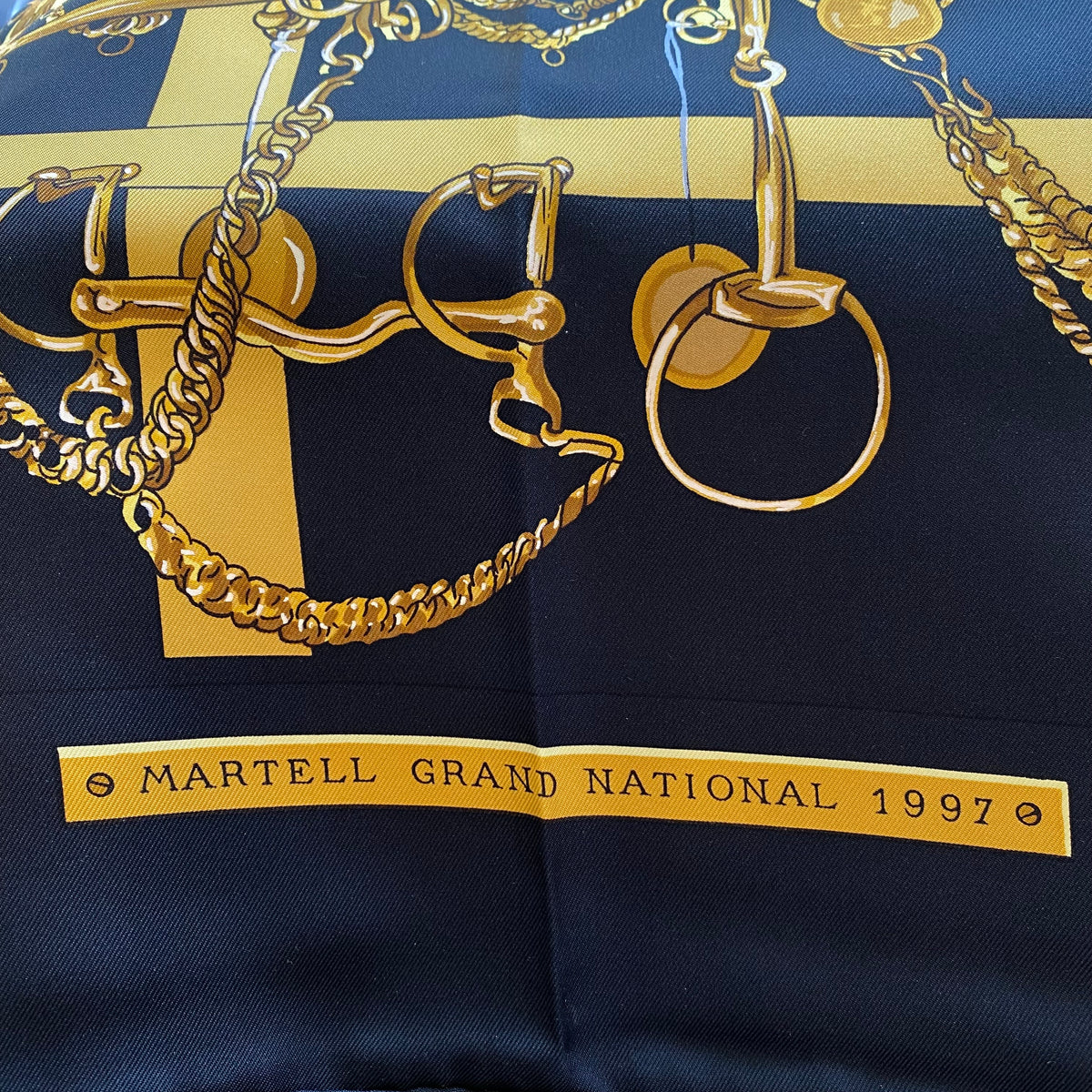 Brand New Boxed Hermès Mors & Filets Grand National 1997 Silk Scarf Quite Rare