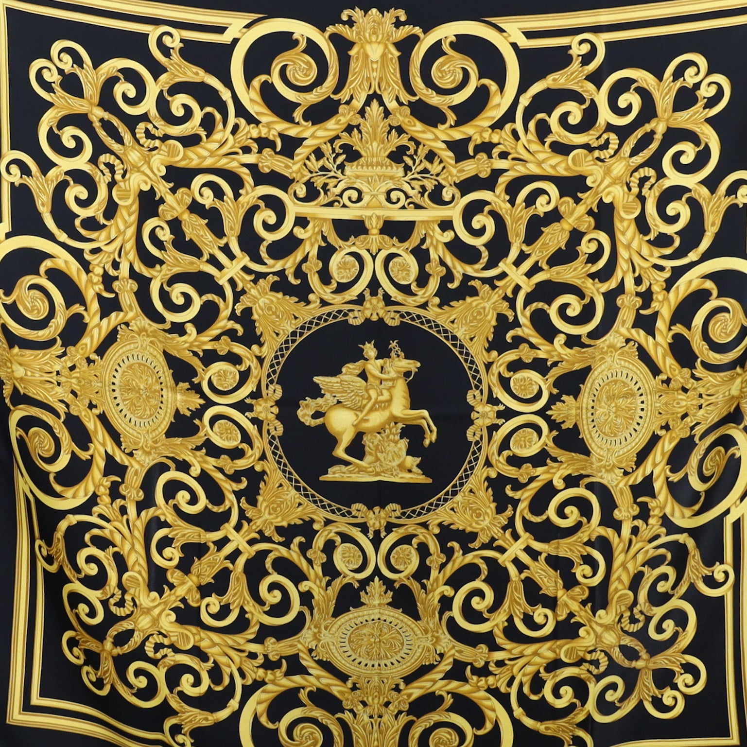 Hermès Les Tuileries Designer Silk Scarf