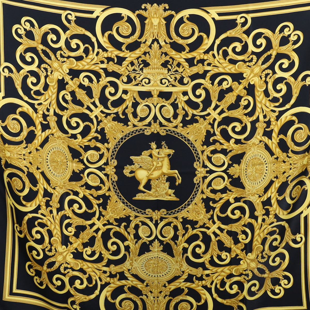 Hermès Les Tuileries Designer Silk Scarf