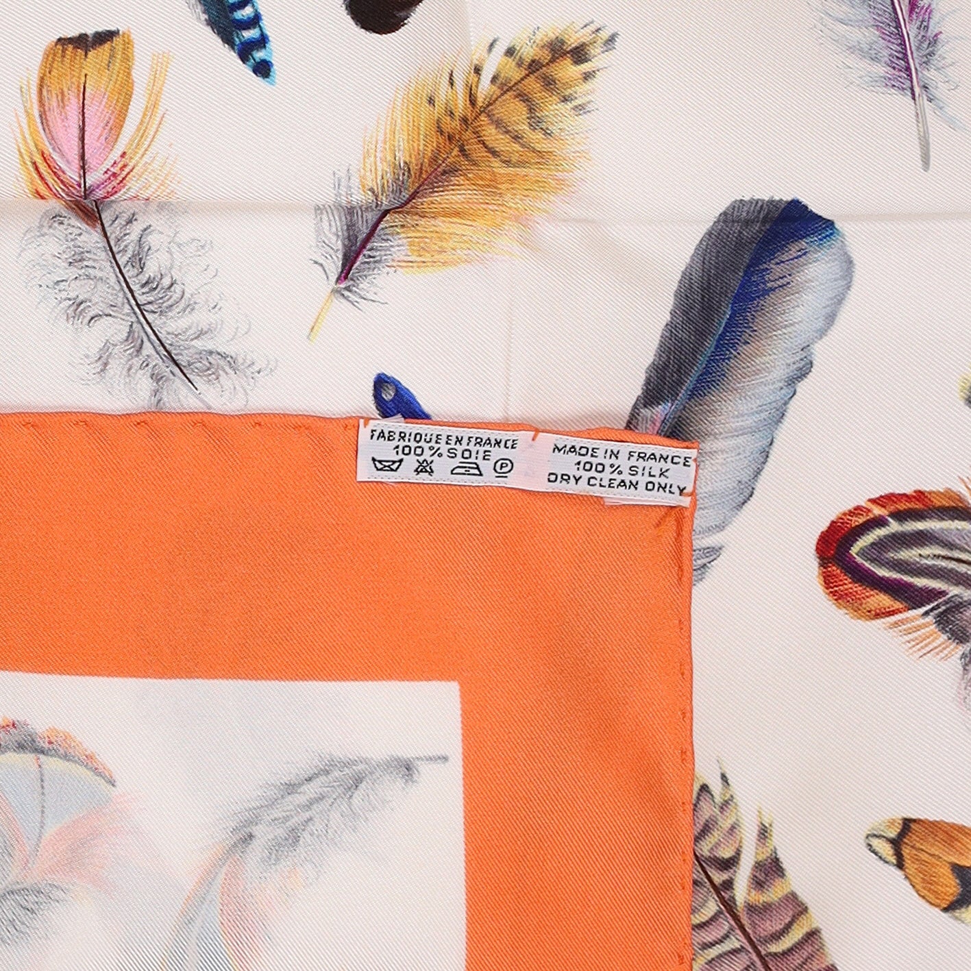 Brand New Boxed Hermès Plumes Silk Scarf