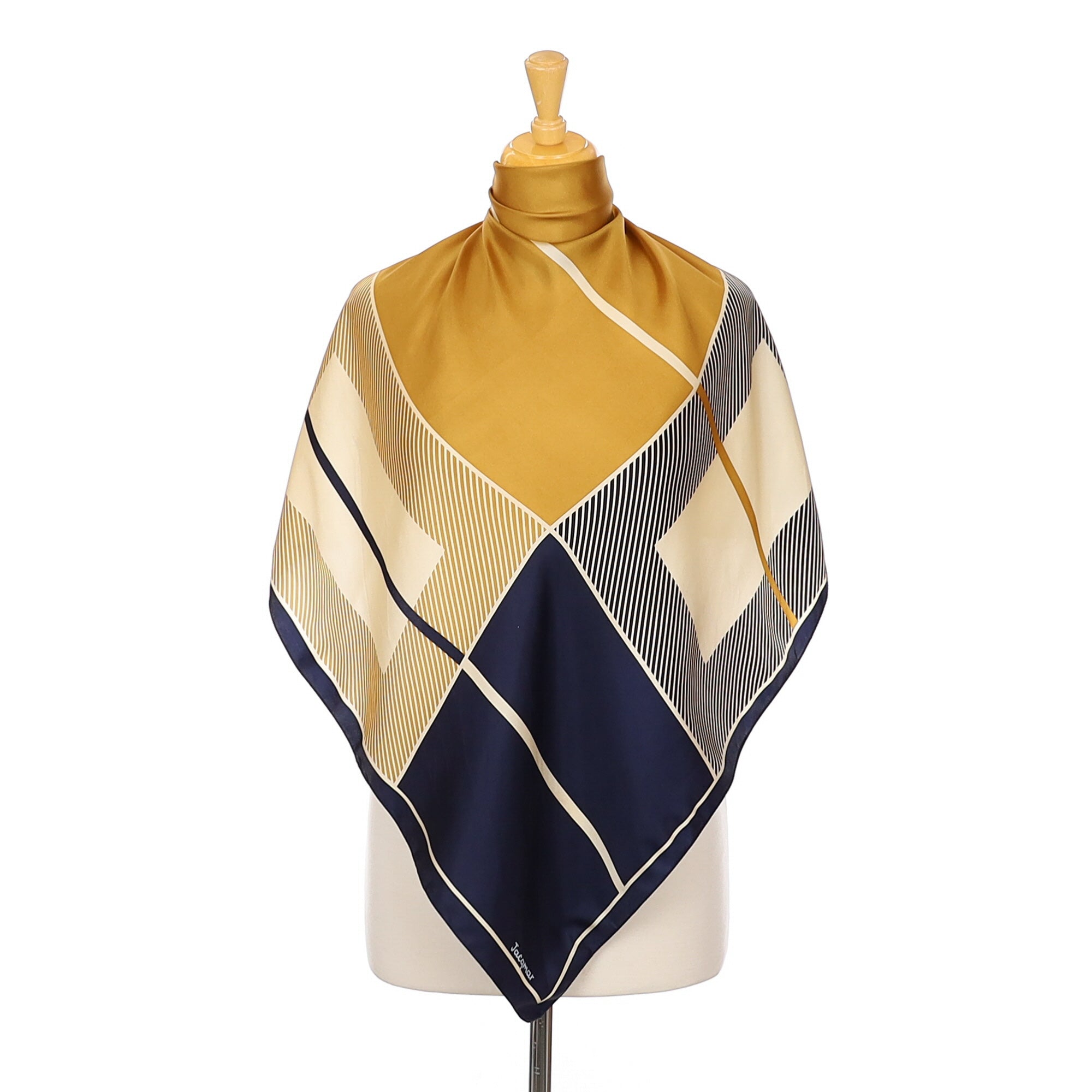 Jacqmar Checked Vintage Silk Scarf
