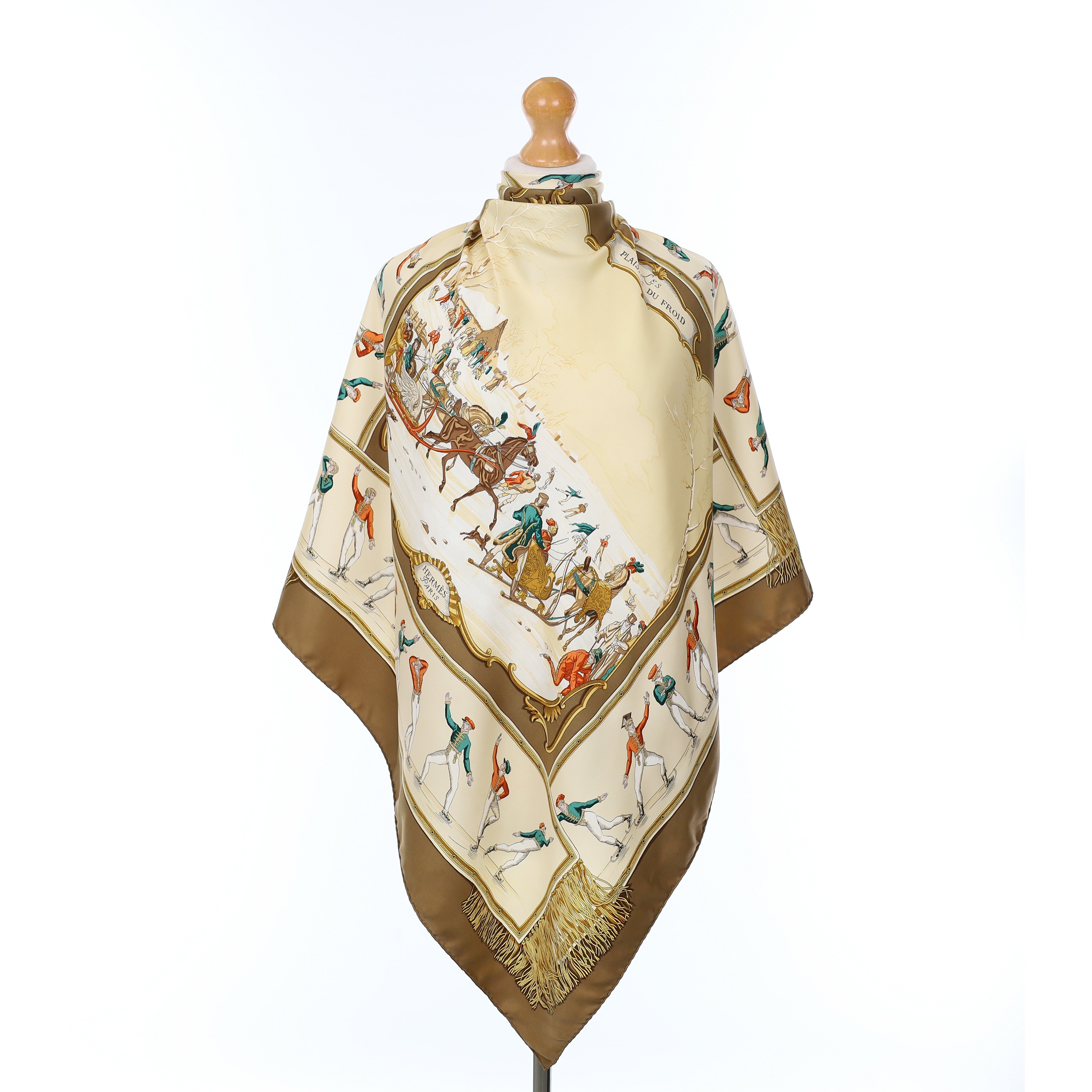 Hermès Les Plaisirs Du Froid Silk Scarf