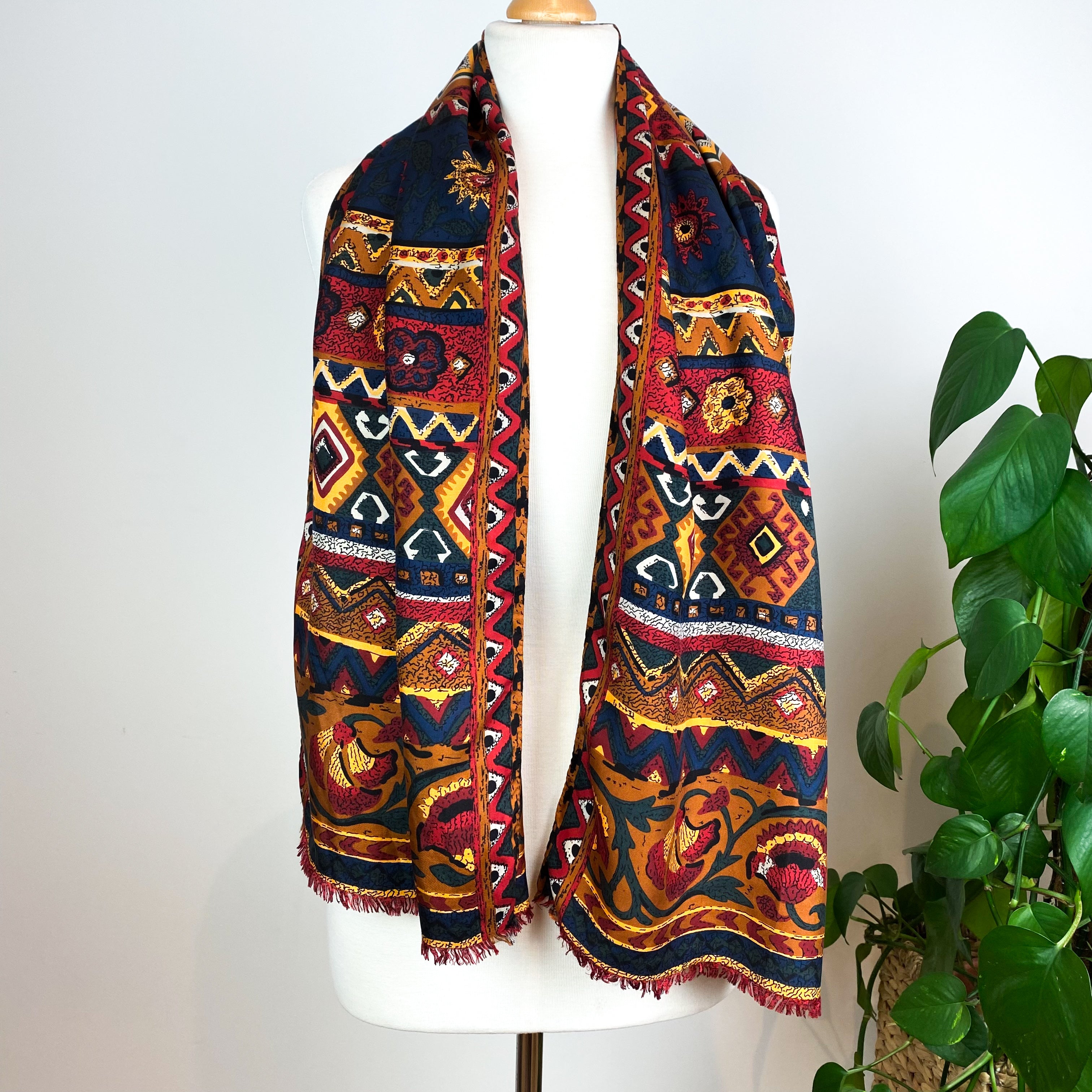 1970s Jaeger Vintage Silk Scarf