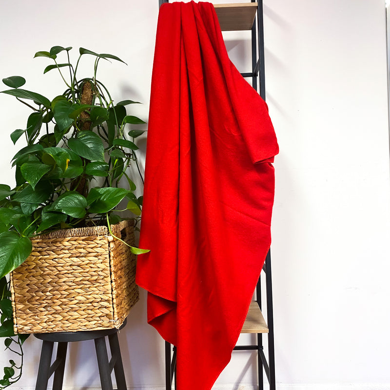 Scarlett Red Cashmere Woven Blanket