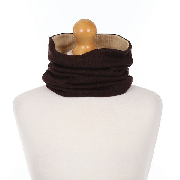 Camel and Chocolate Luxury Double Layered Snood