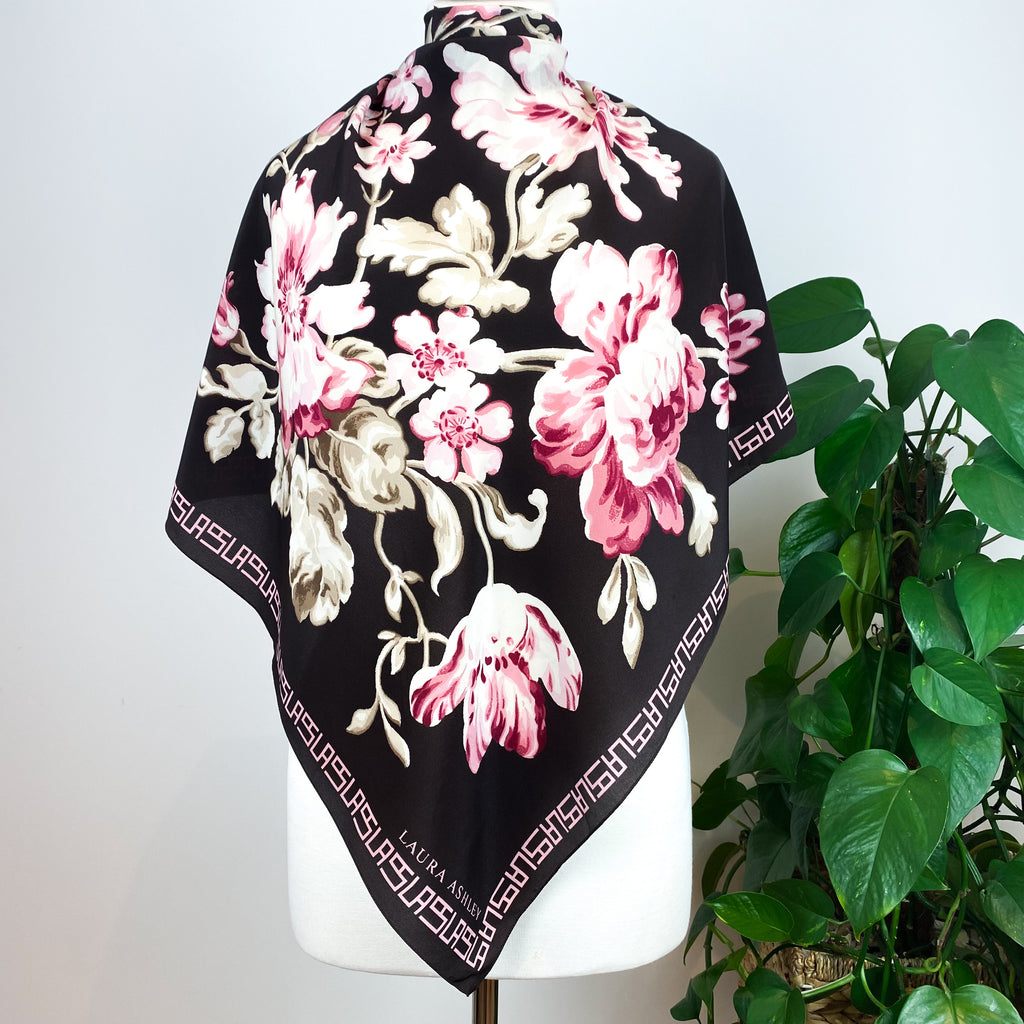 Laura Ashley Floral Silk Scarf