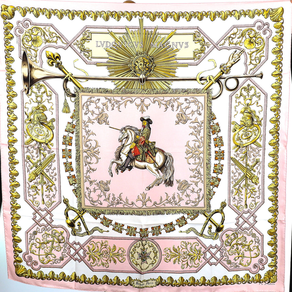 Pristine Hermès Lvdovicvs Magnvs Silk Scarf Quite Rare