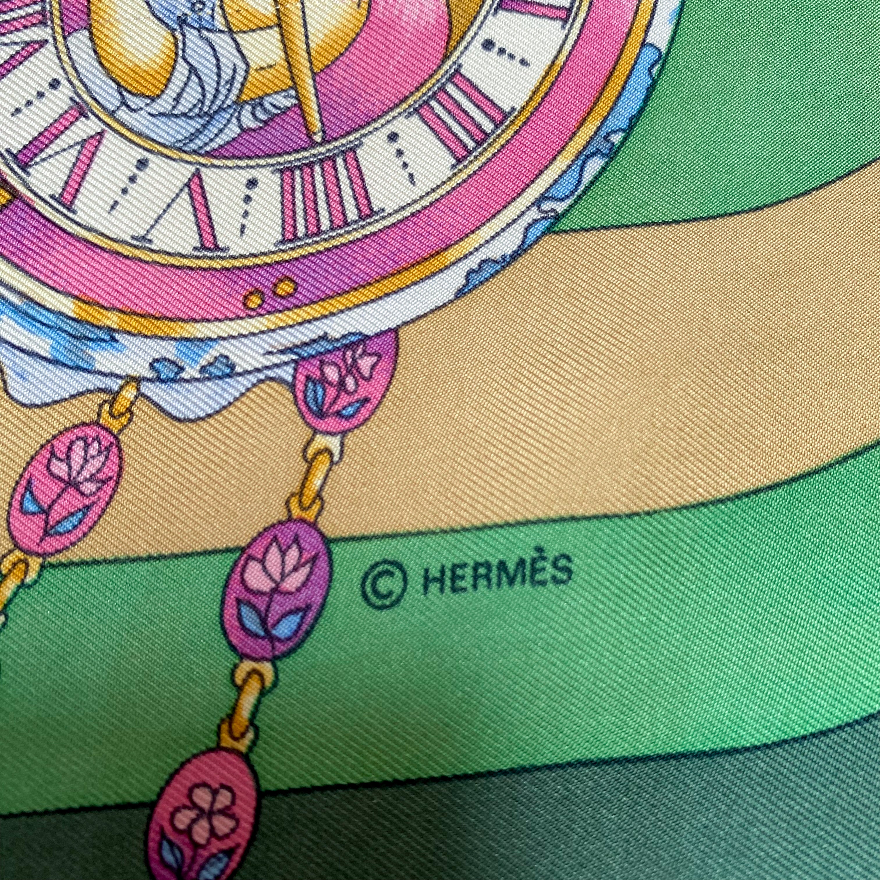 Hermès La Ronde des Heures Silk Scarf