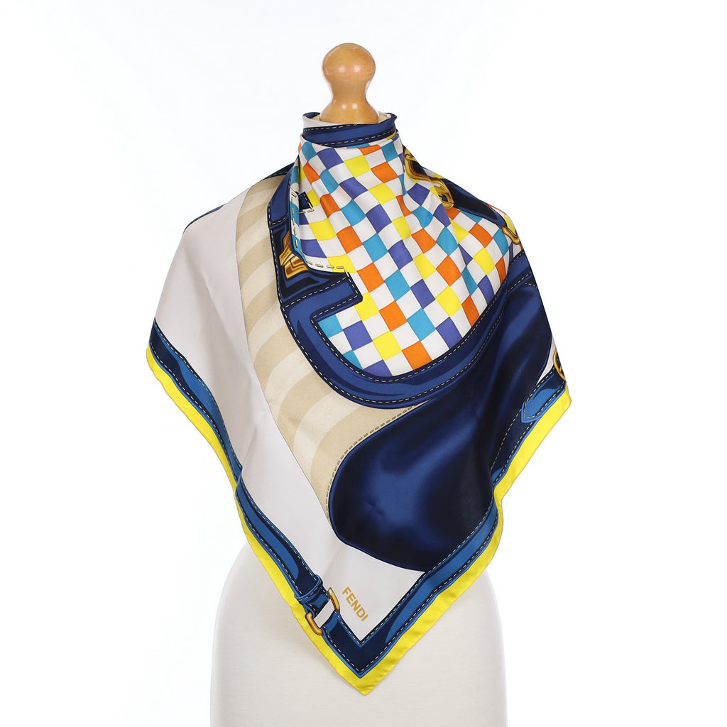 Fendi Handbag Designer Silk Scarf