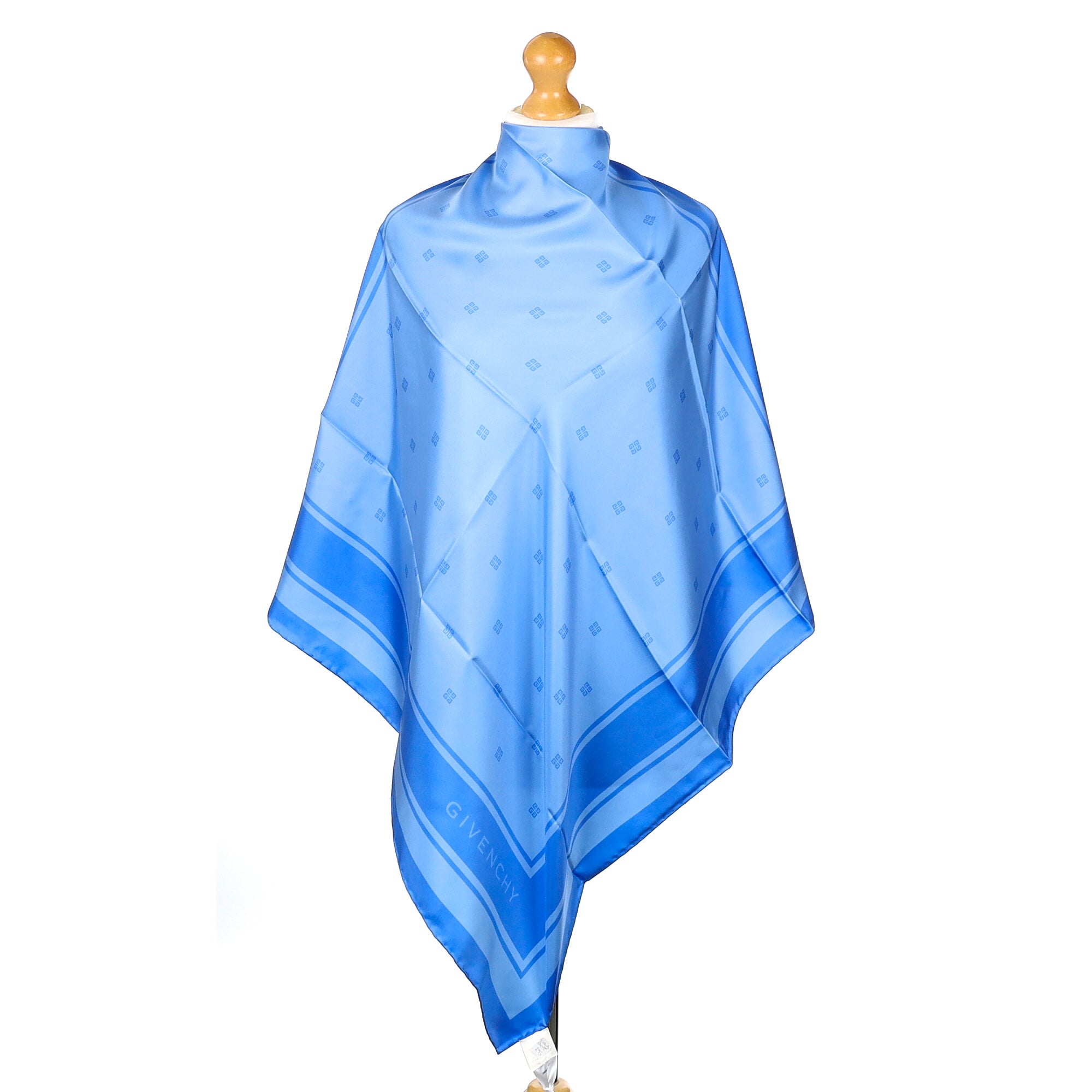Brand New Givenchy Blue Silk Scarf