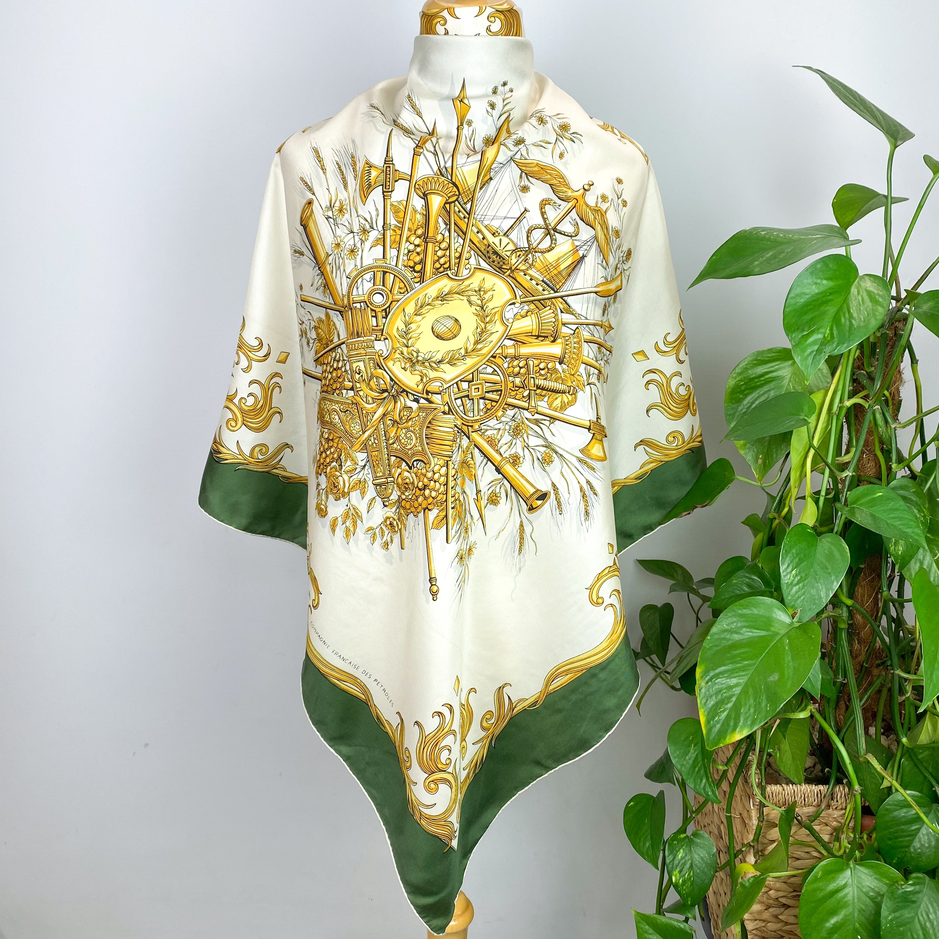1960s French Vintage Silk Scarf