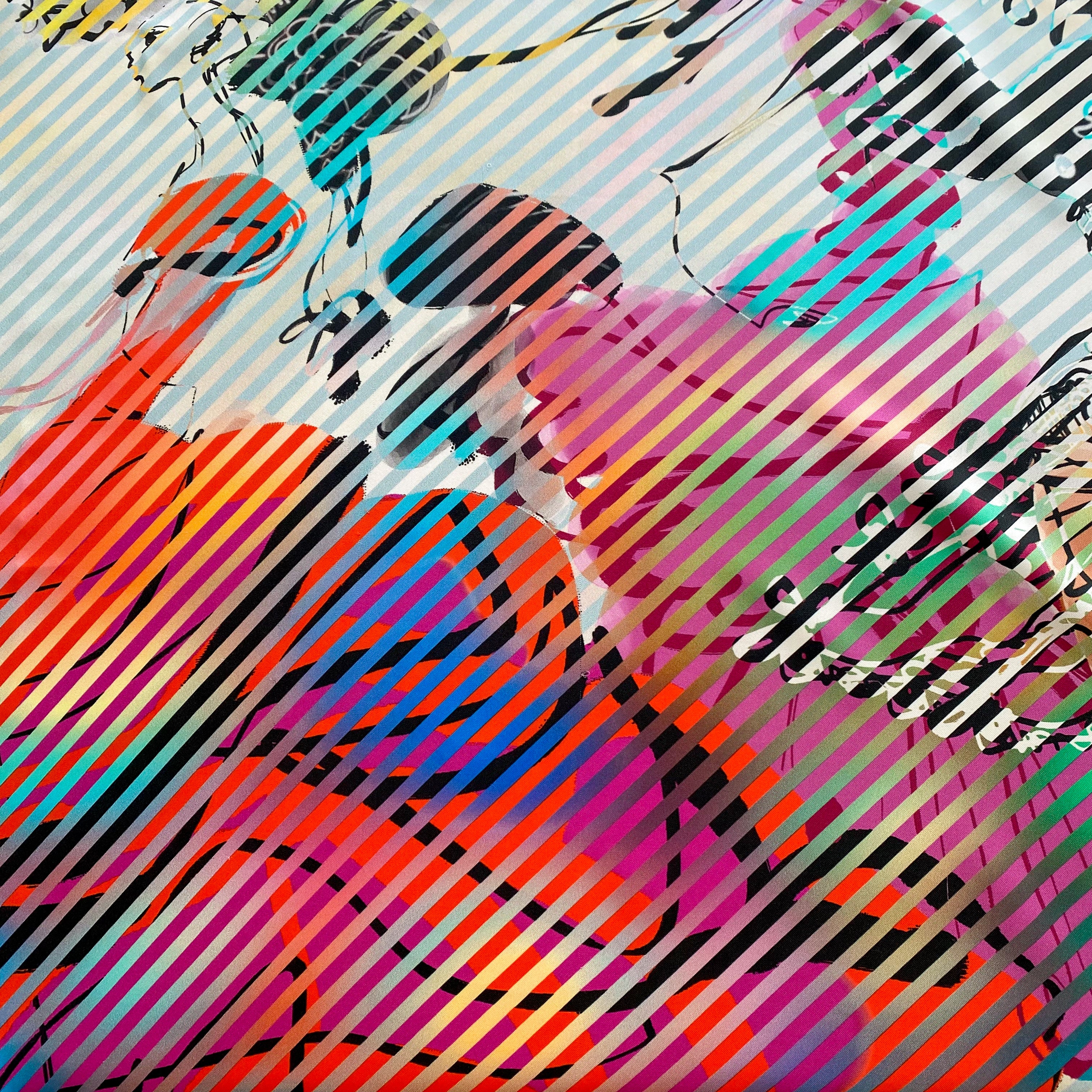 Christian Lacroix Abstract Designer Silk Scarf