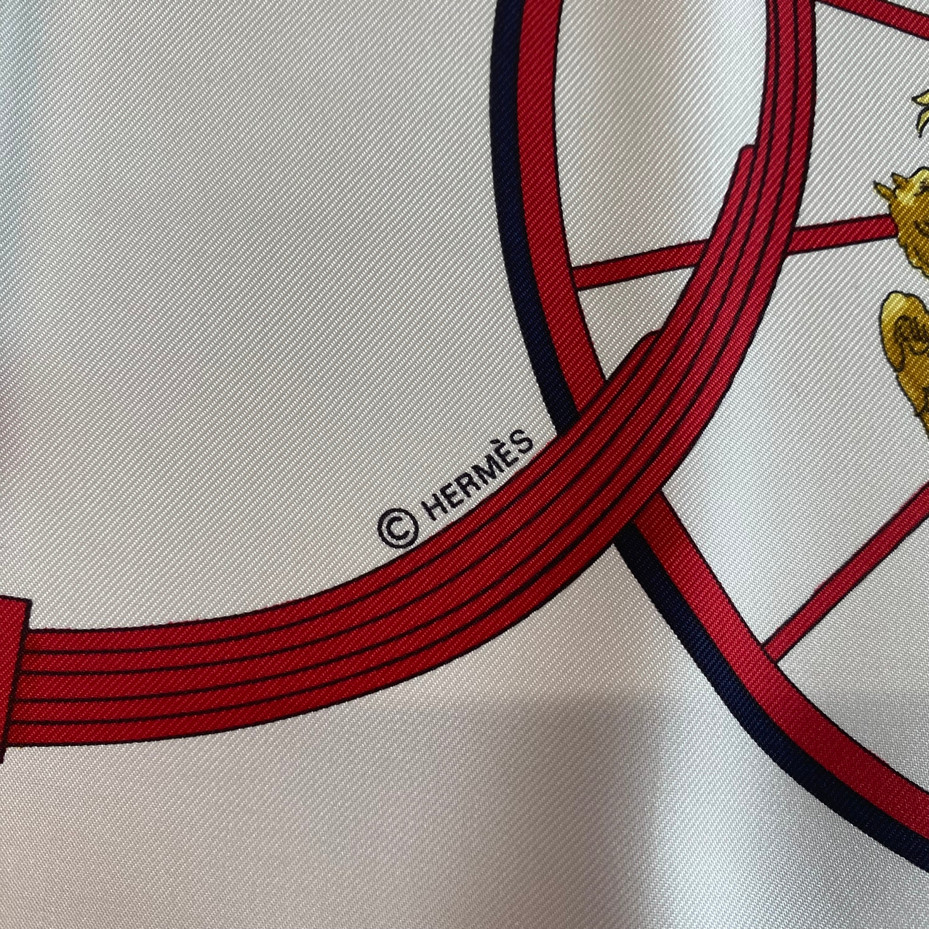Pristine Hermès Springs Silk Scarf