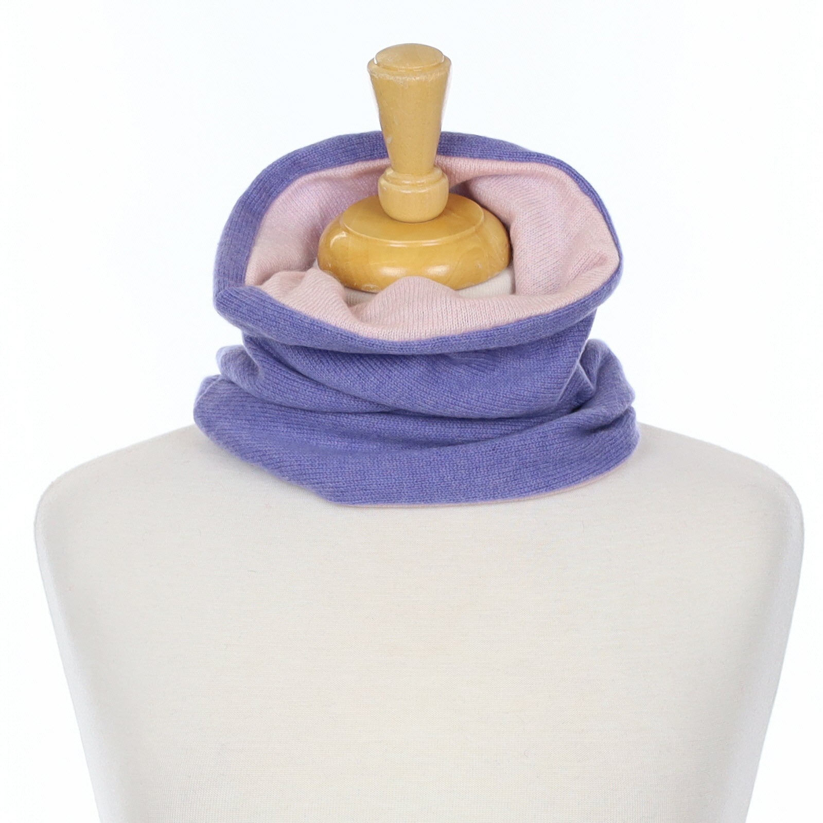 Muted Amethyst and Shell Pink Luxury Double Layered Snood