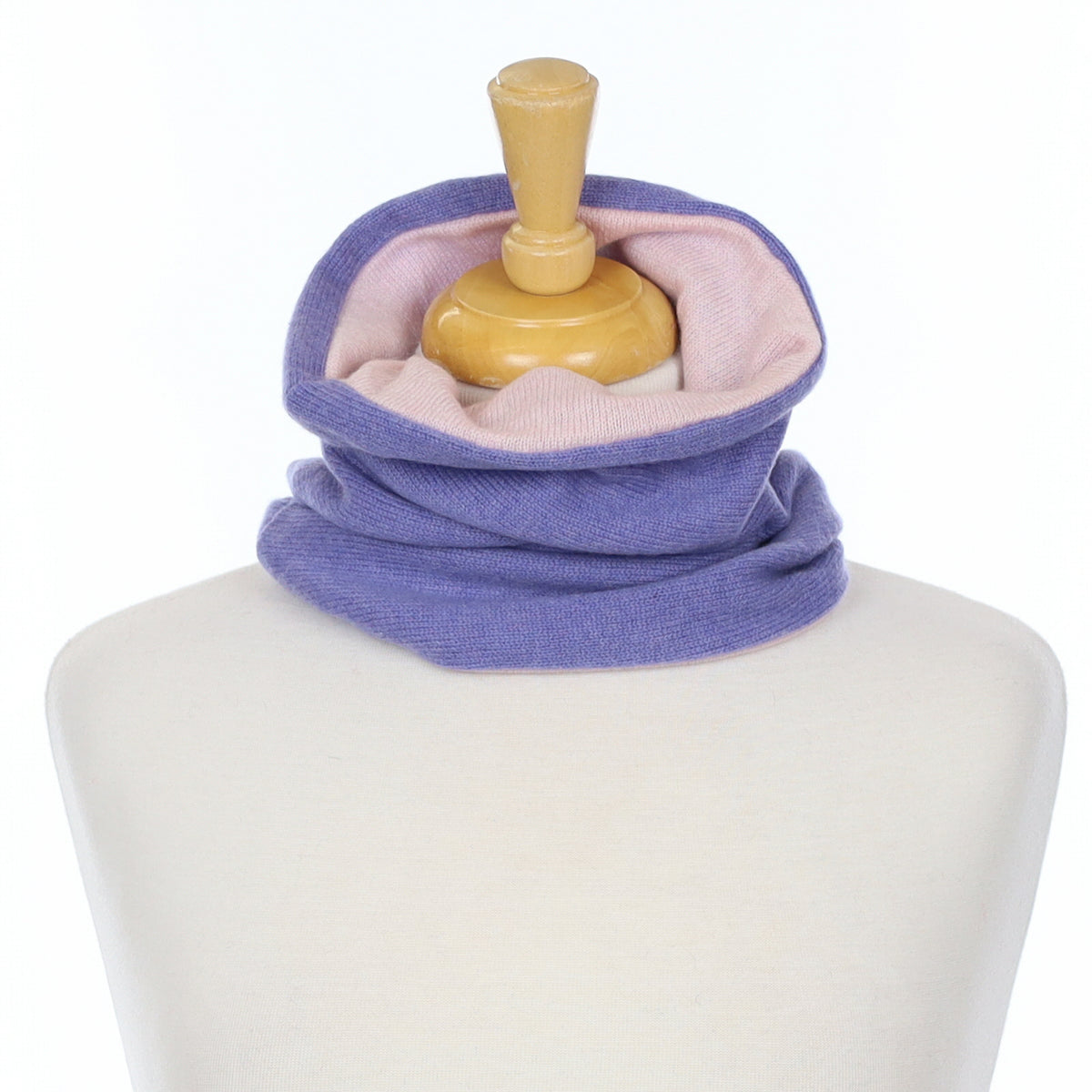 Muted Amethyst and Shell Pink Luxury Double Layered Snood
