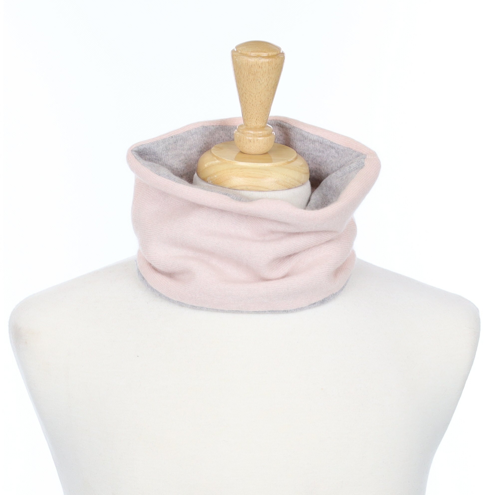 Ice Pink and Smoke Grey Neck Warmer