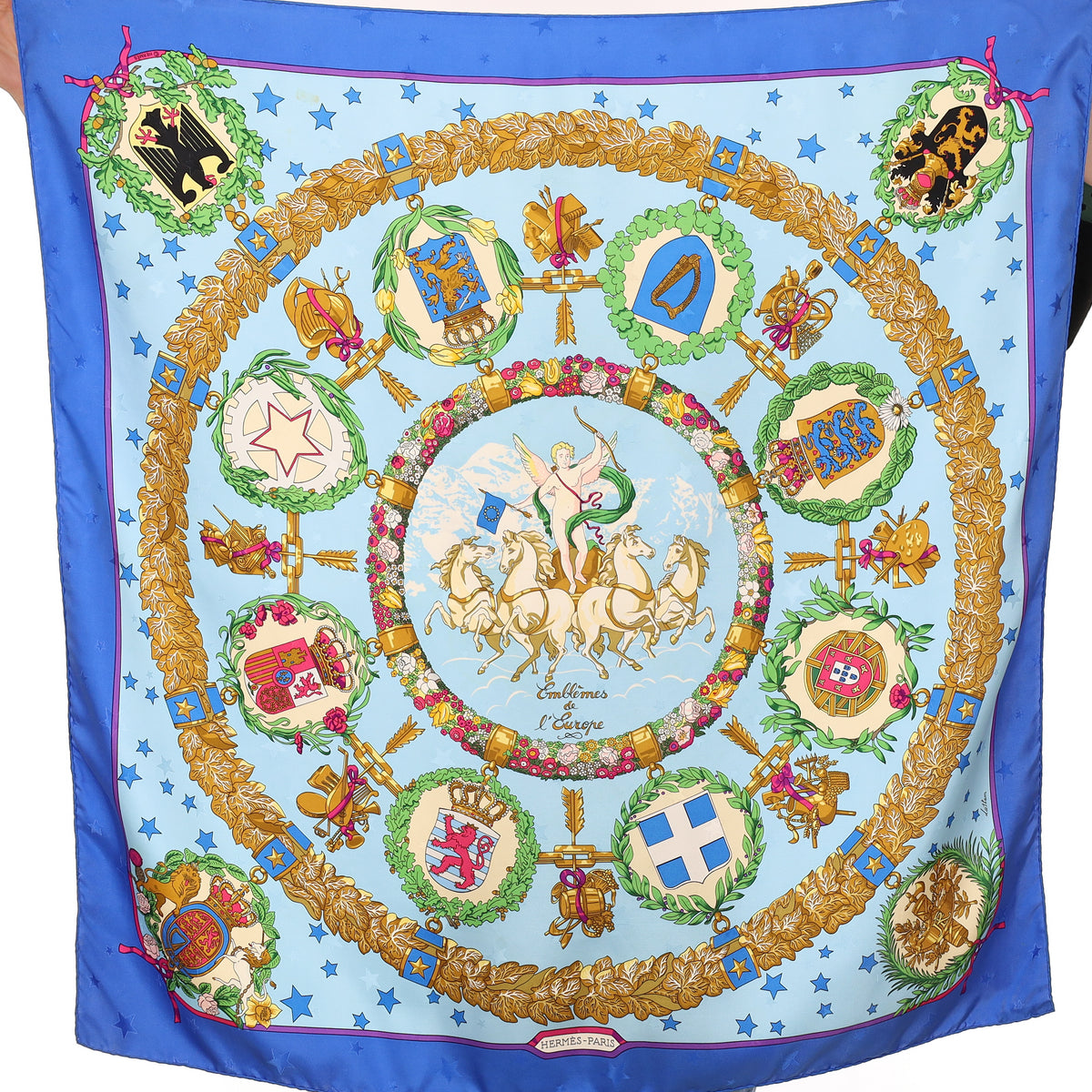 Hermès Emblèmes De L’Europe Silk Scarf