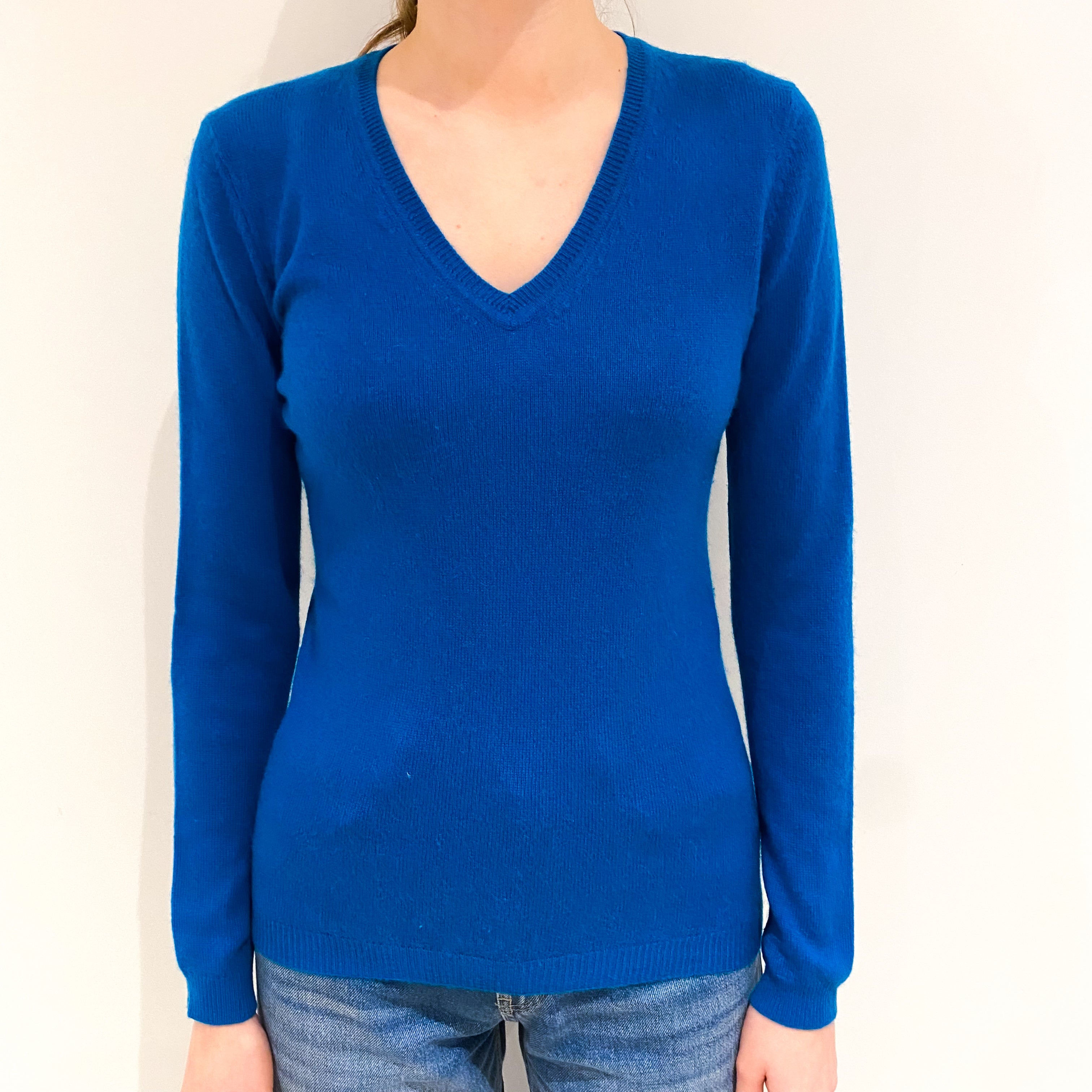 Teal Green V-Neck Jumper Extra Small