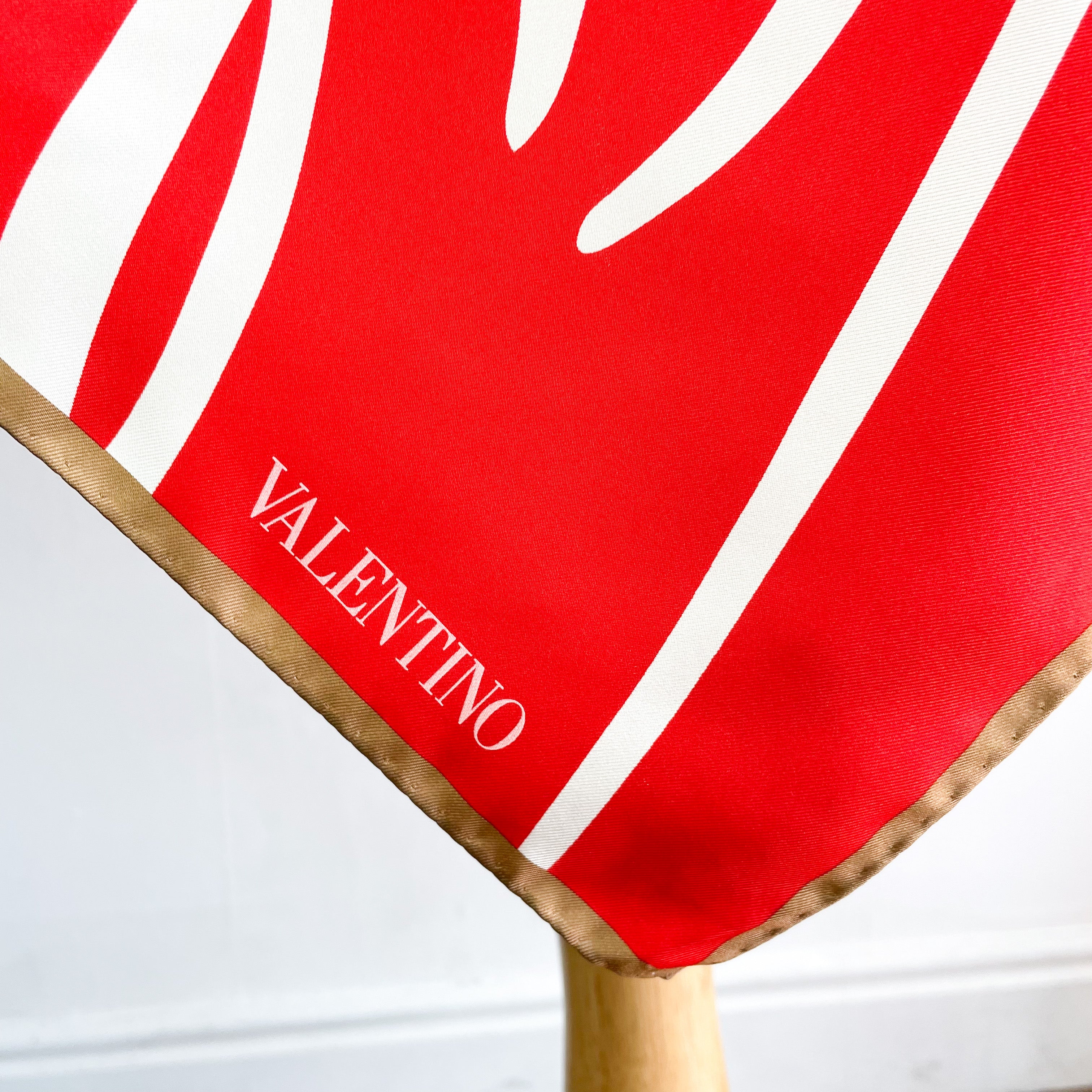 New Valentino Logo Designer Silk Scarf