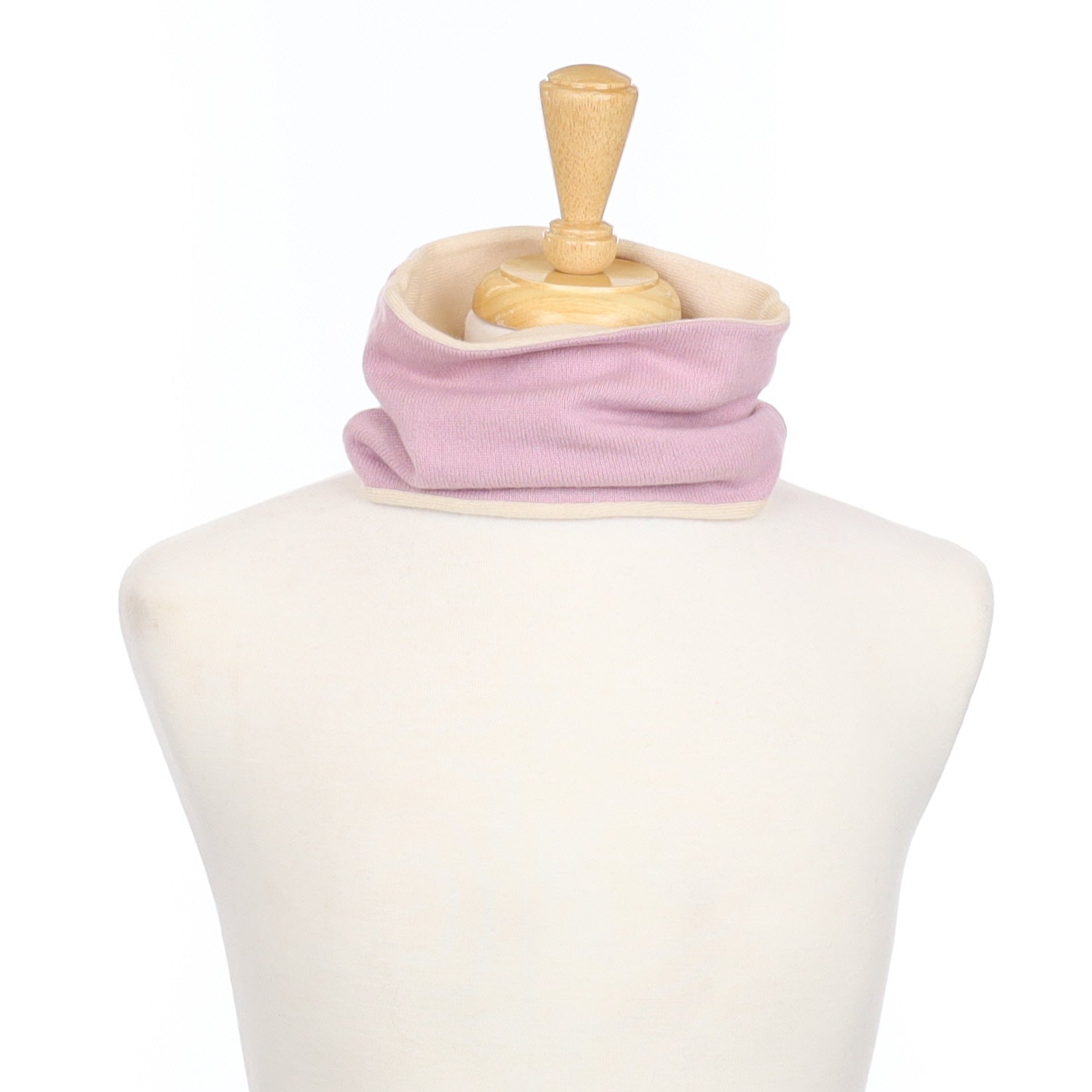 Pale Mauve and Cream Neck Warmer