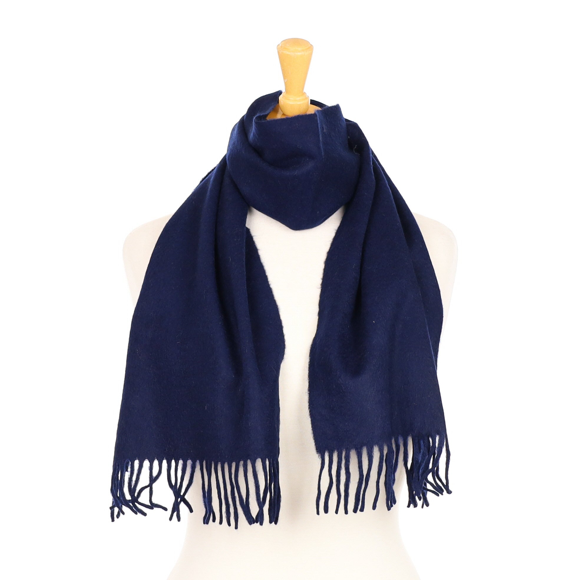 Navy Blue Cashmere Woven Scarf