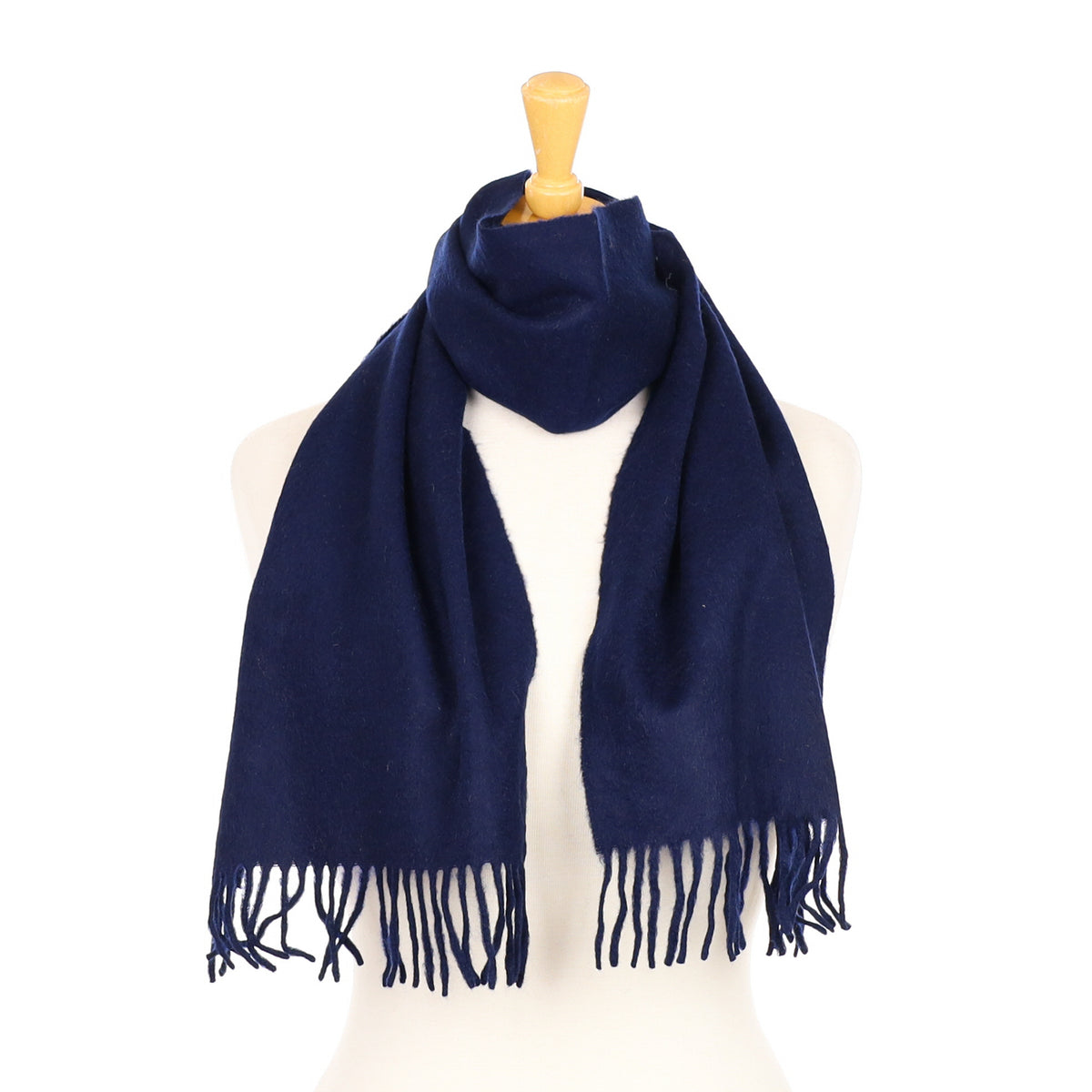 Navy Blue Cashmere Woven Scarf