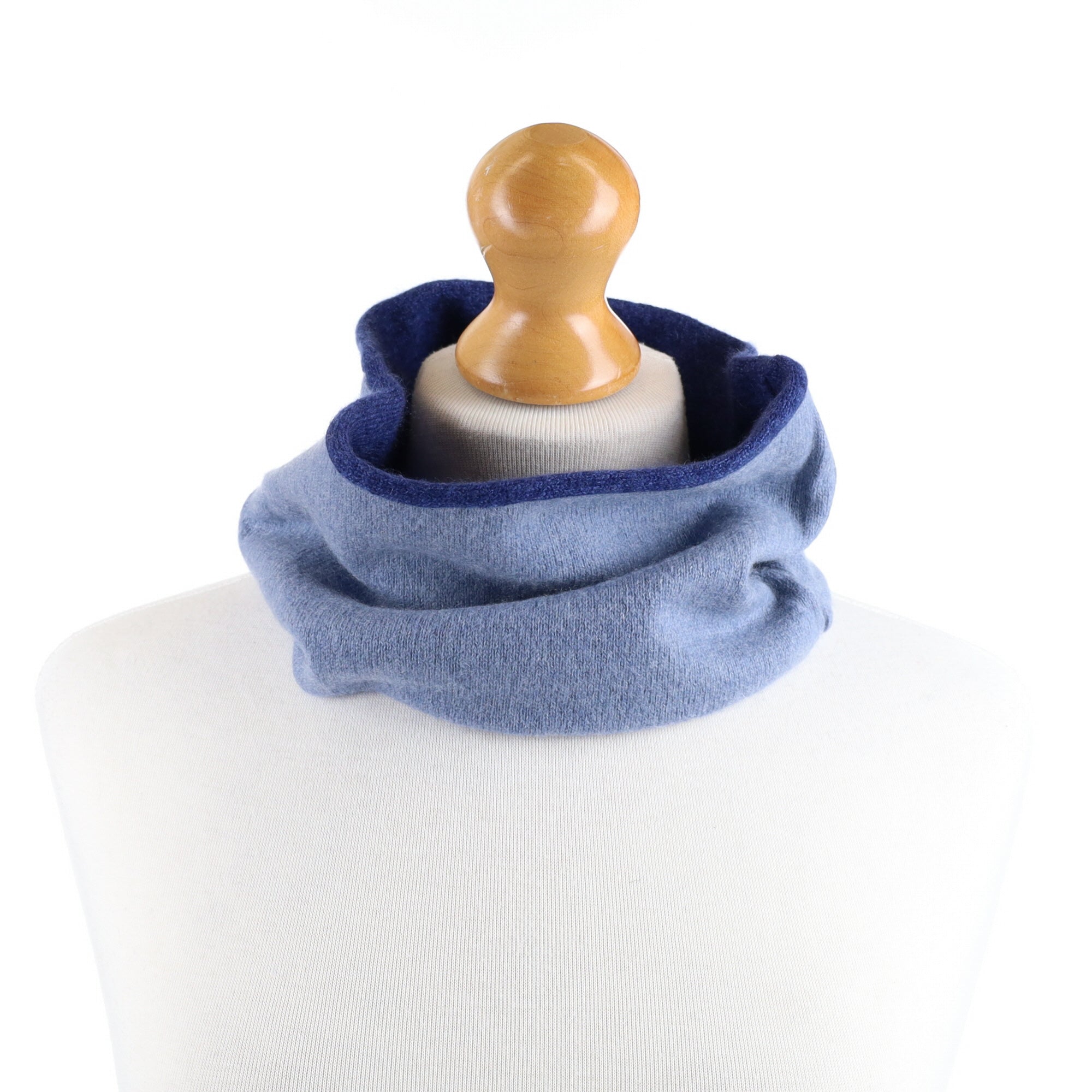 Denim and Sky Blue Neck Warmer