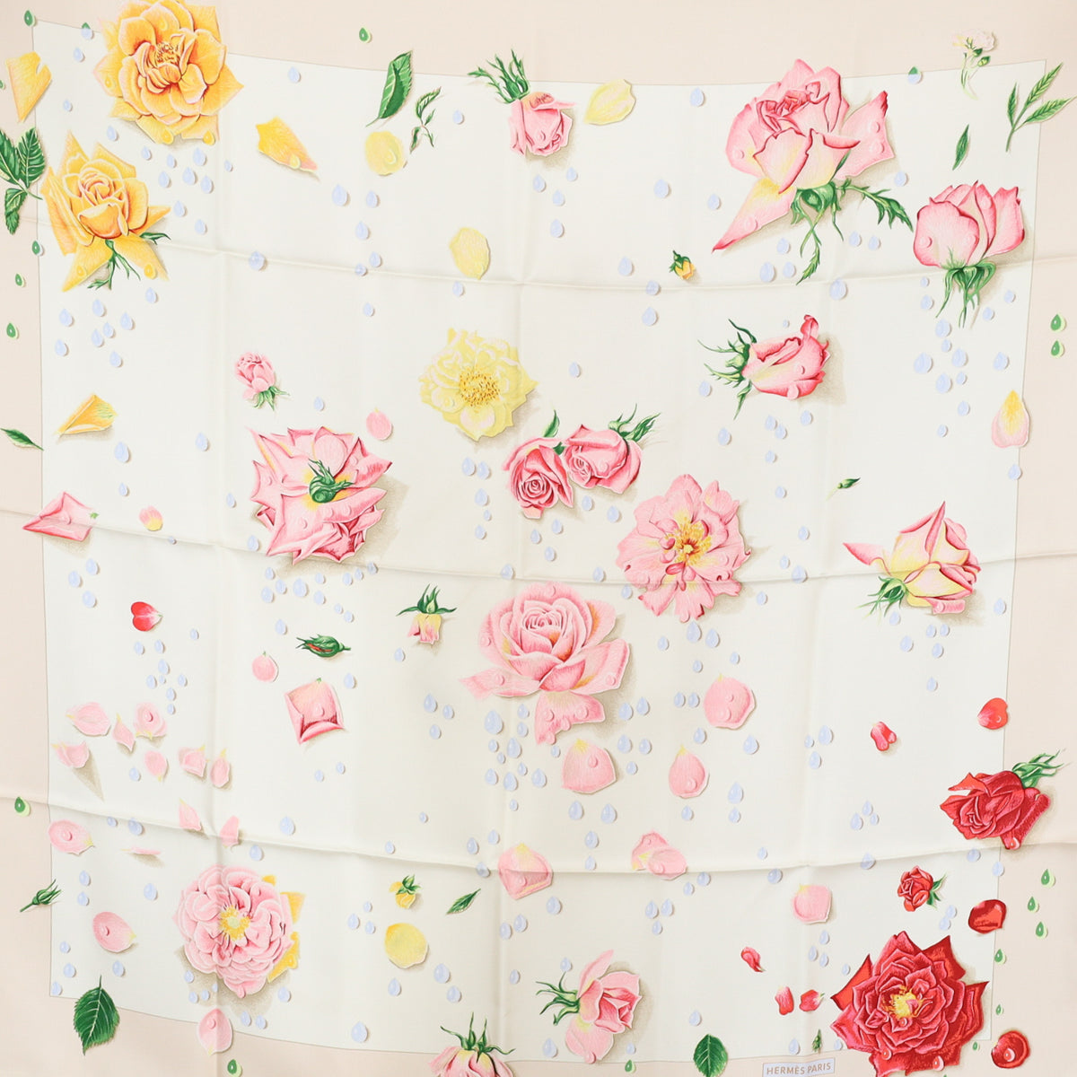 Hermès La Rosée Silk Scarf