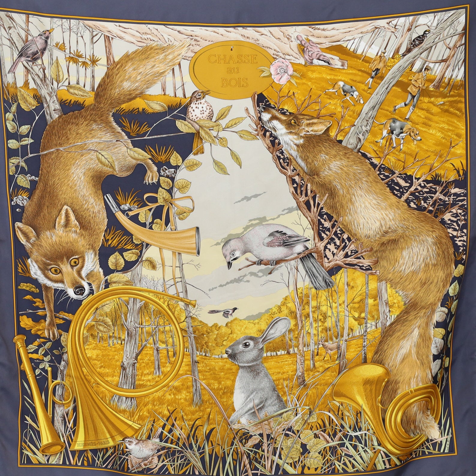 Hermès Chasse au Bois Silk Scarf