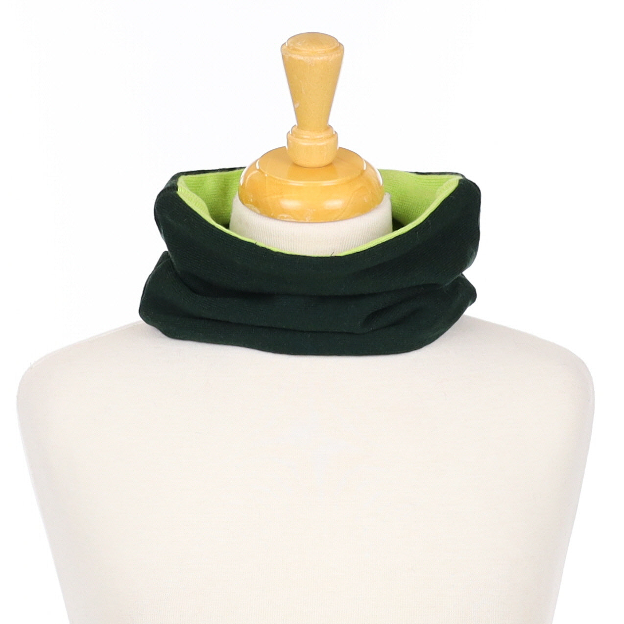 Darkest Green and Lime Green Neck Warmer