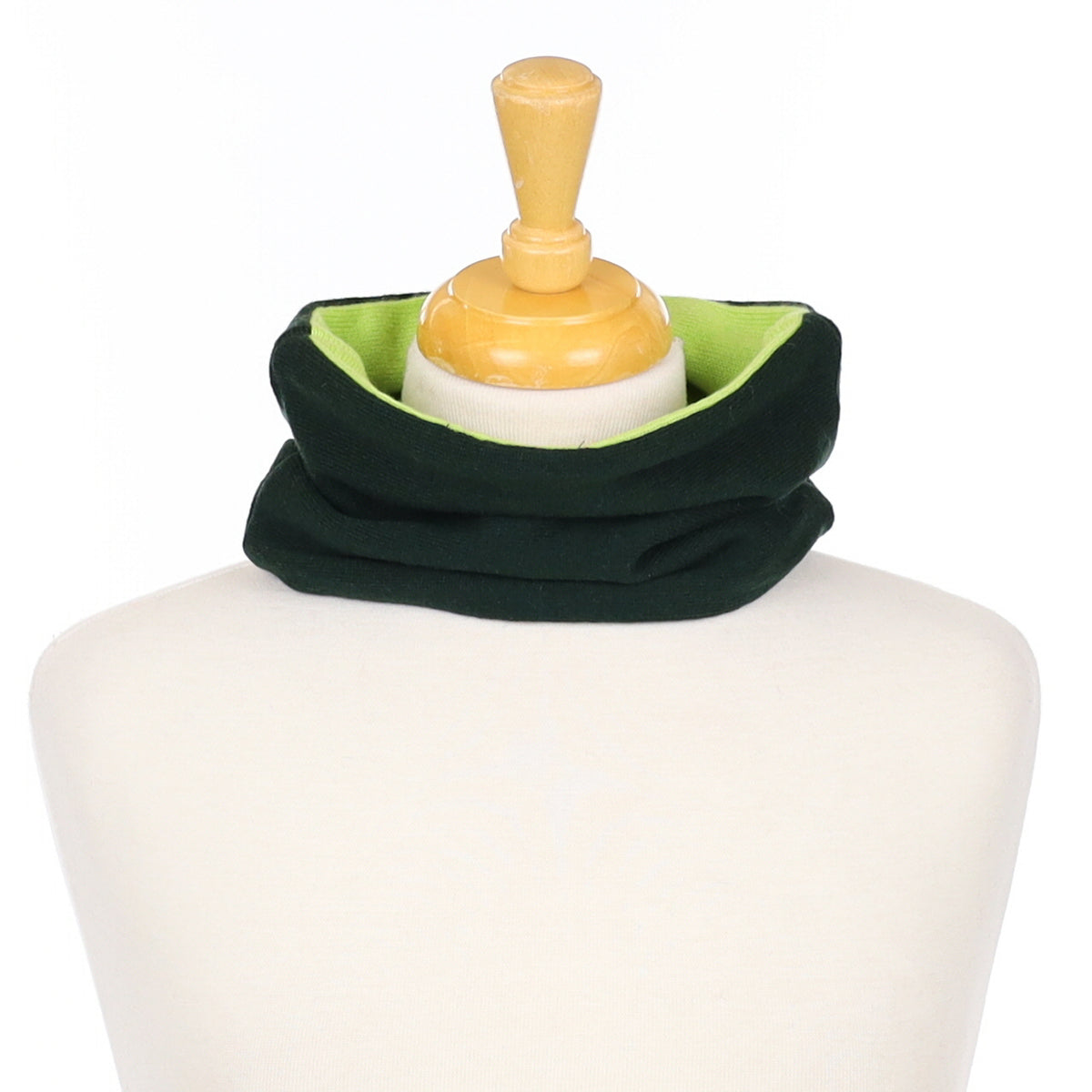 Darkest Green and Lime Green Neck Warmer