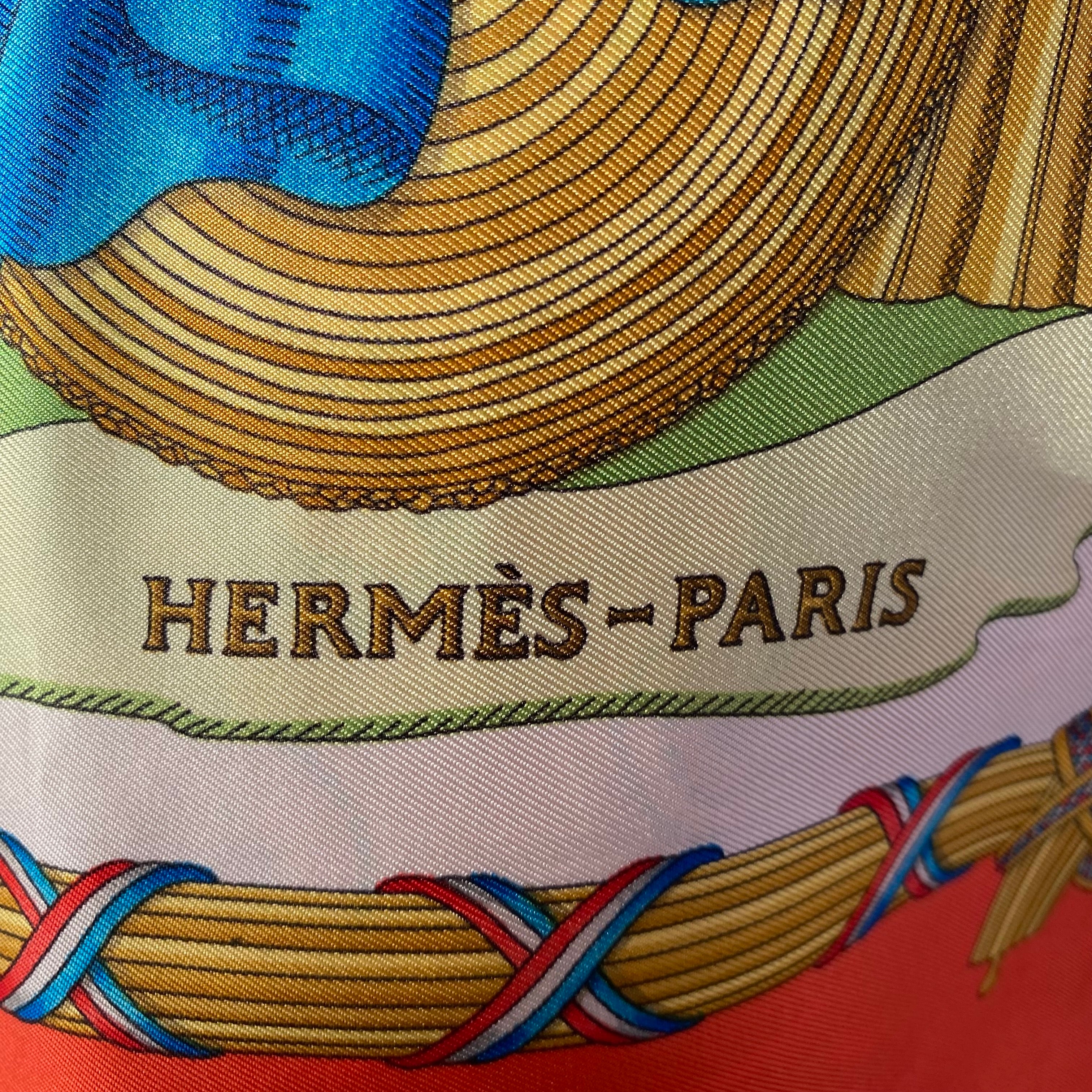 Boxed Hermes Liberte Egalite 1988 Designer Silk Scarf