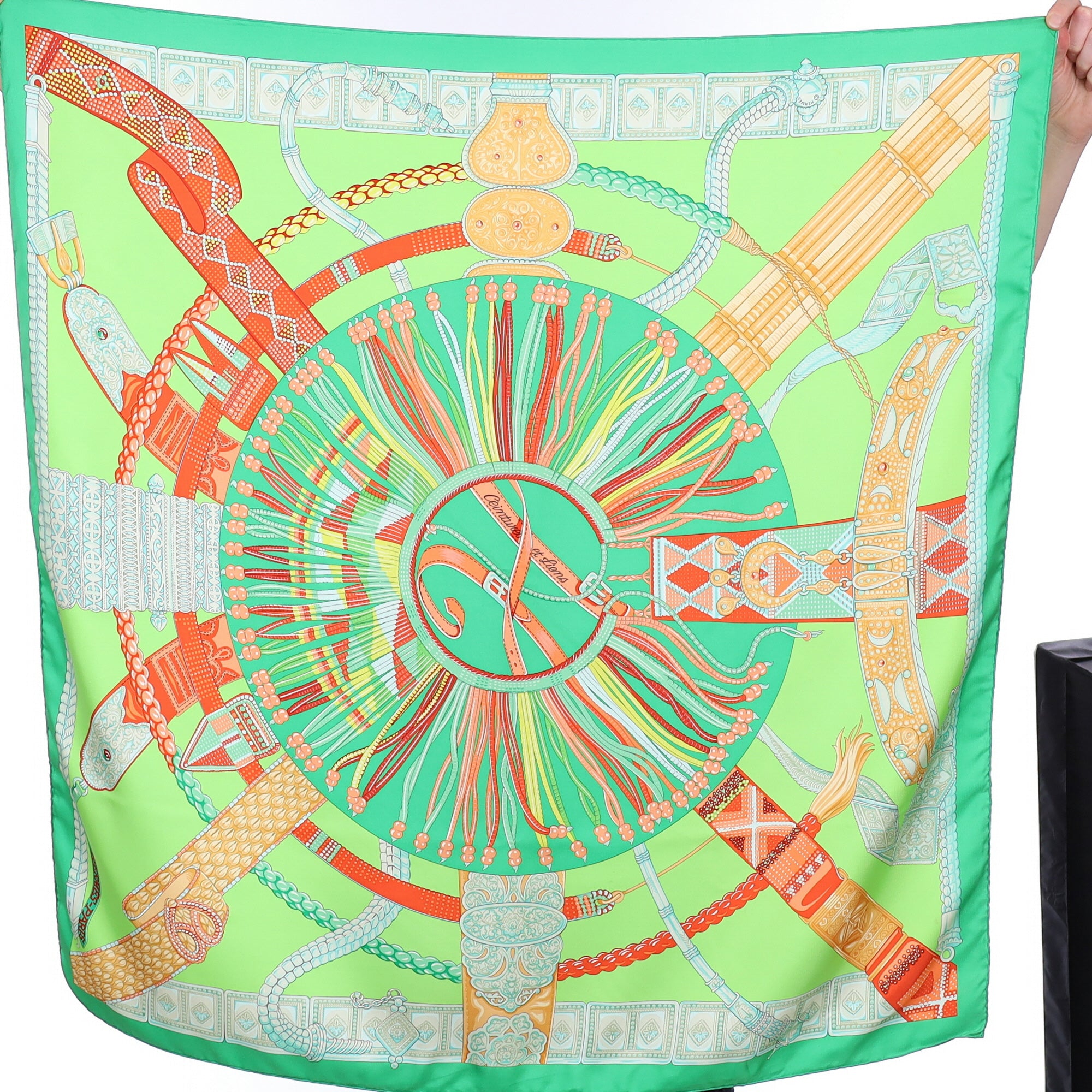 Hermès Ceintures et Liens Silk Scarf Quite Rare