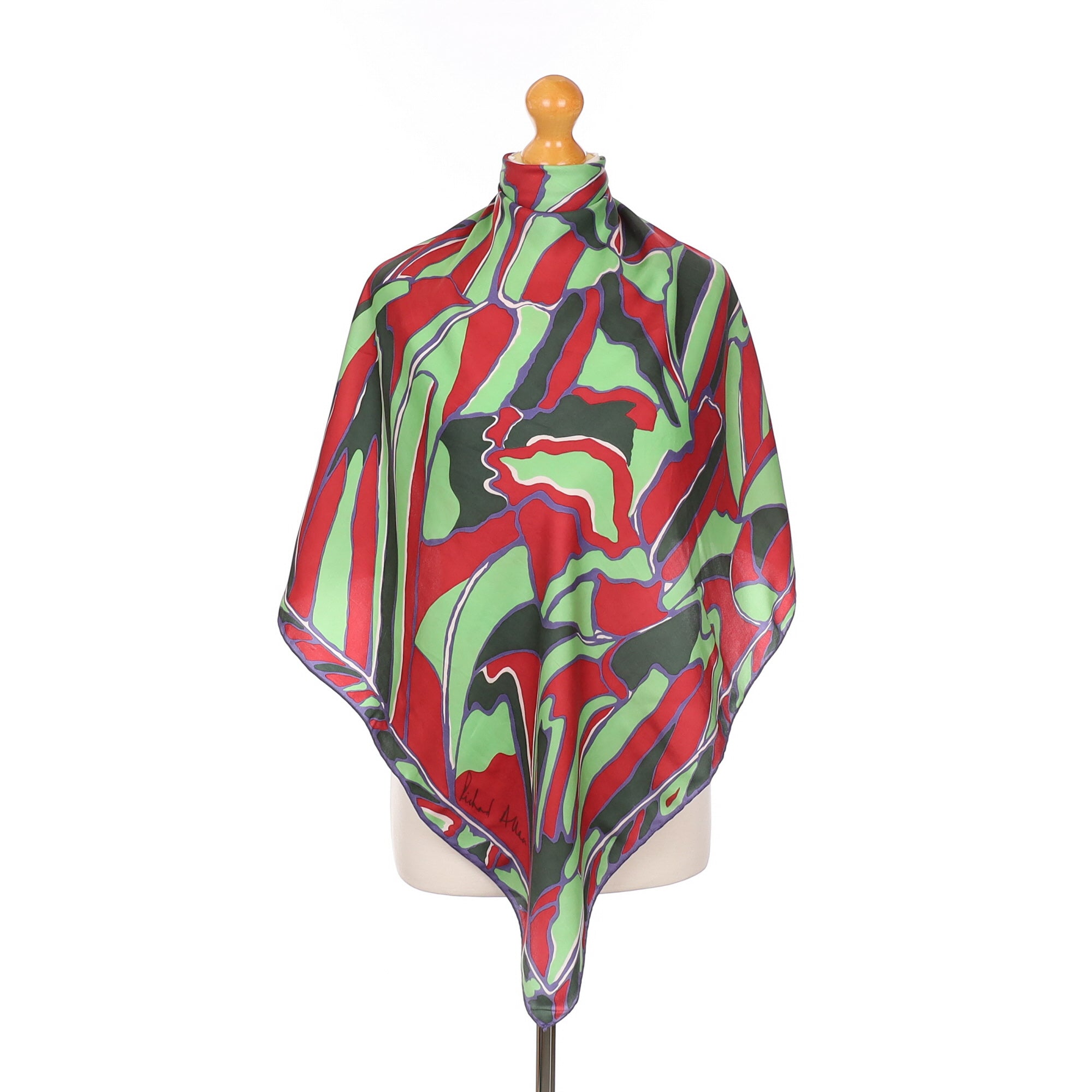 1970’s Richard Allan Retro Vintage Silk Scarf