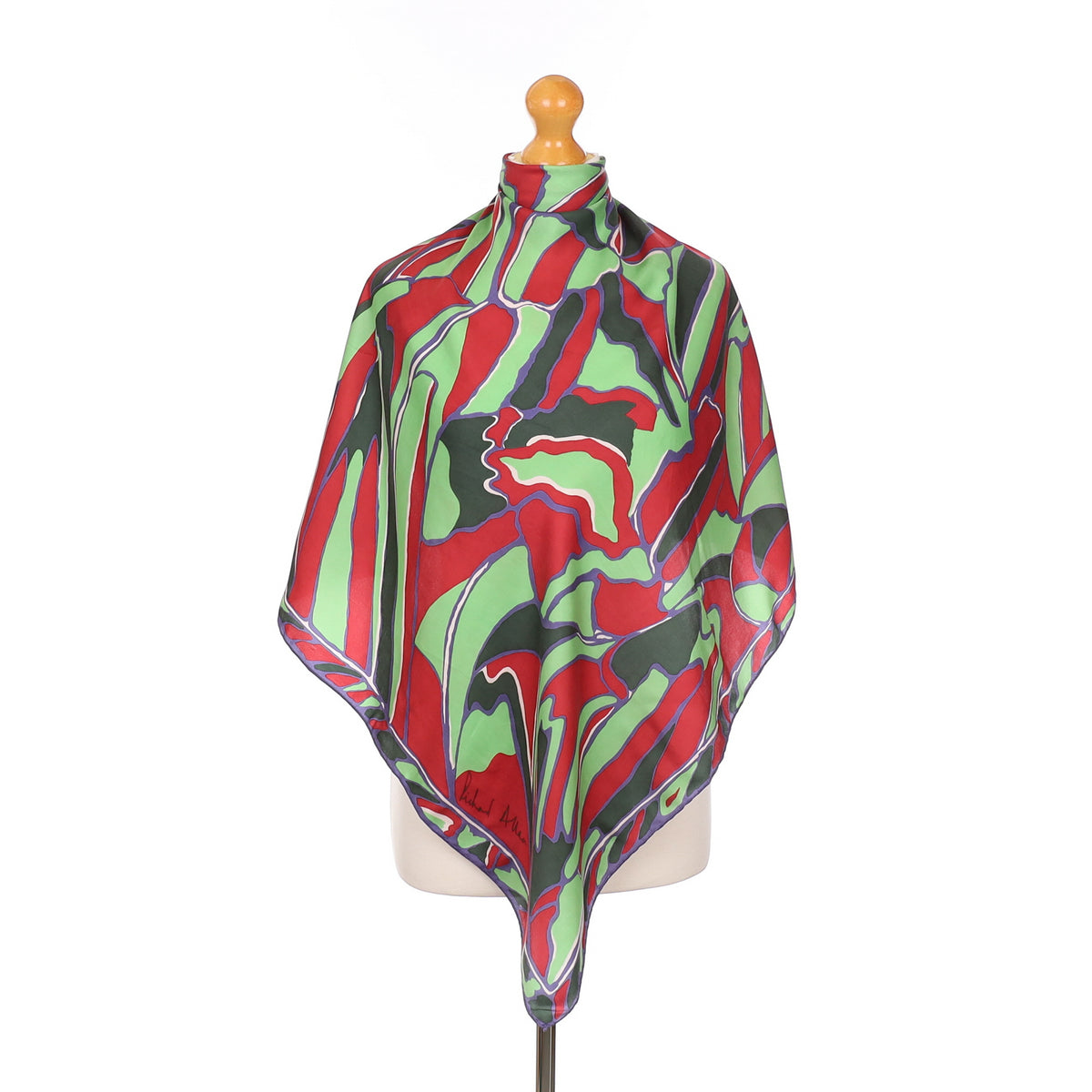 1970’s Richard Allan Retro Vintage Silk Scarf