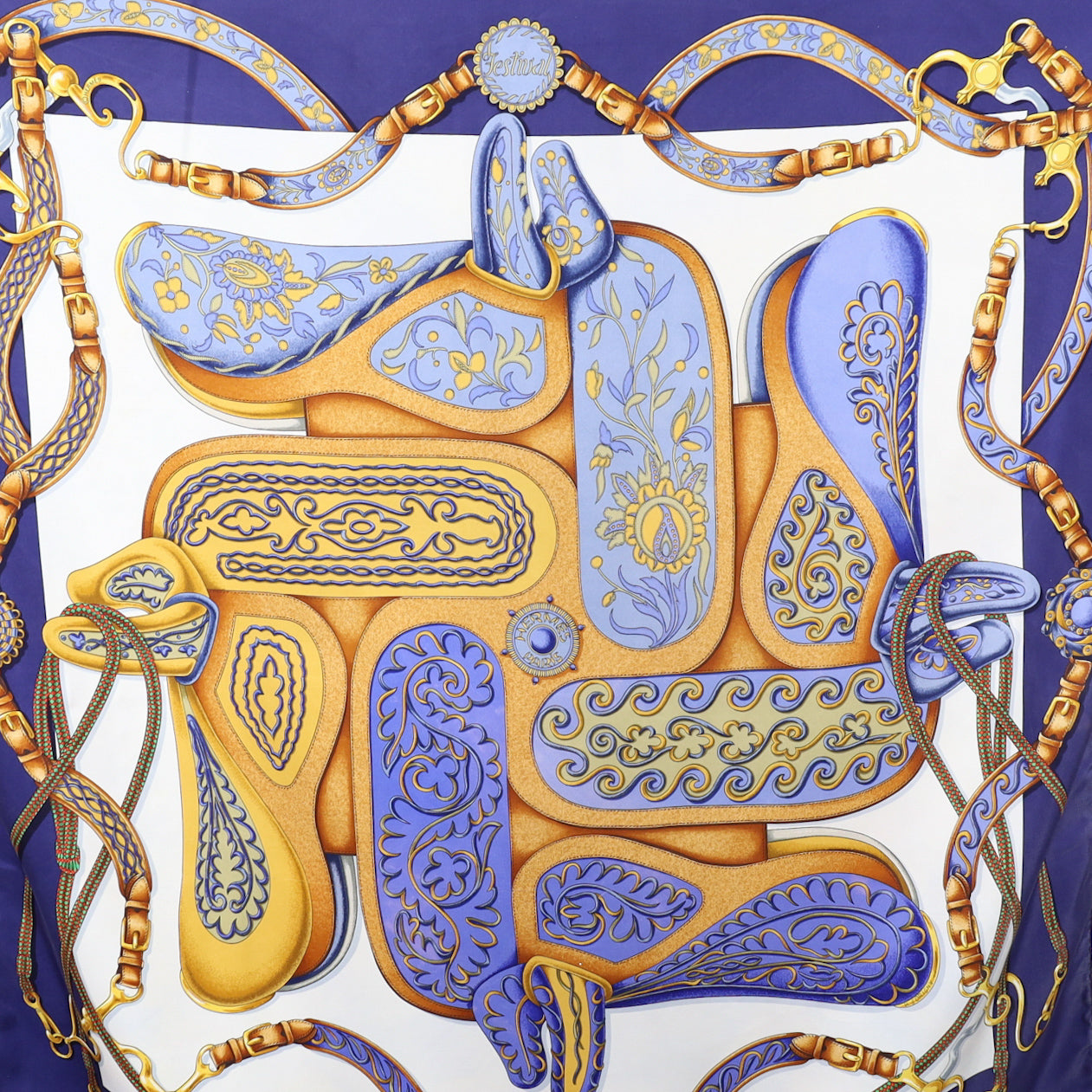 Hermès Festival Designer Silk Scarf