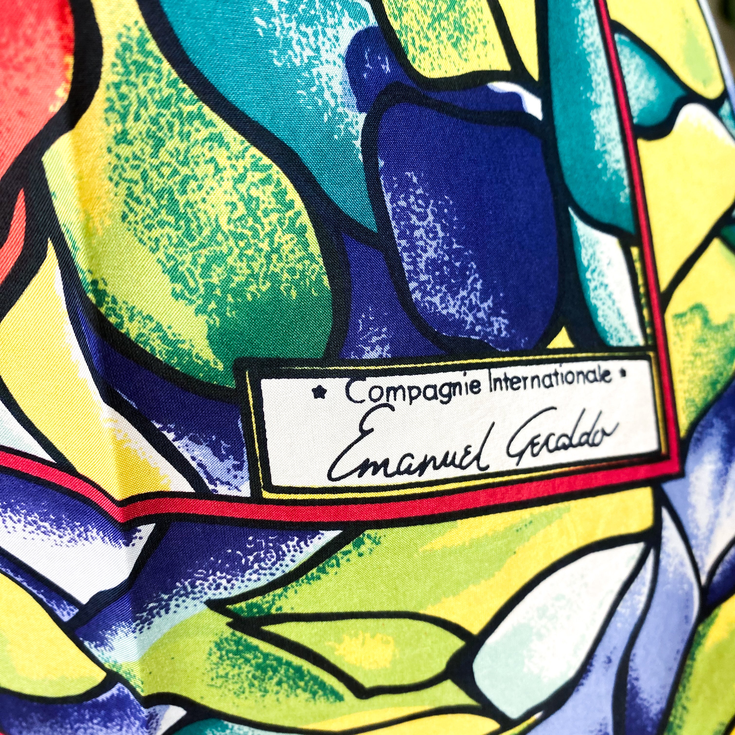 Colourful Floral Vintage Silk Scarf