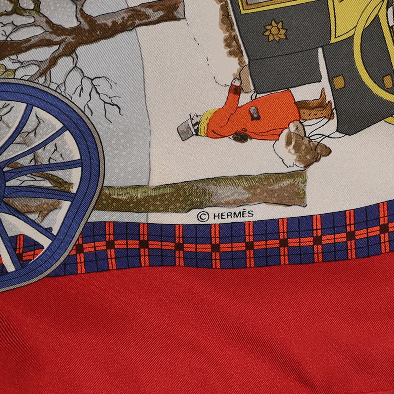 Hermès L’hiver En Poste Silk Scarf